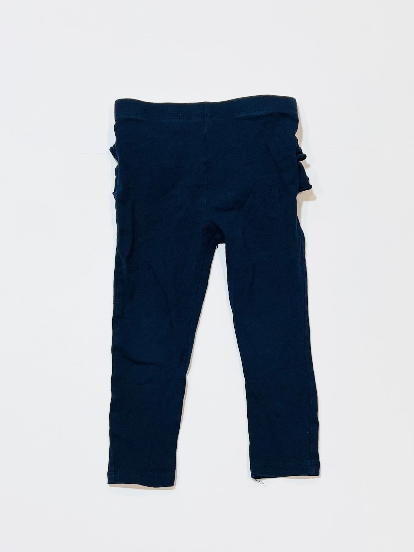 Navy ruffle leggings - Size 2
