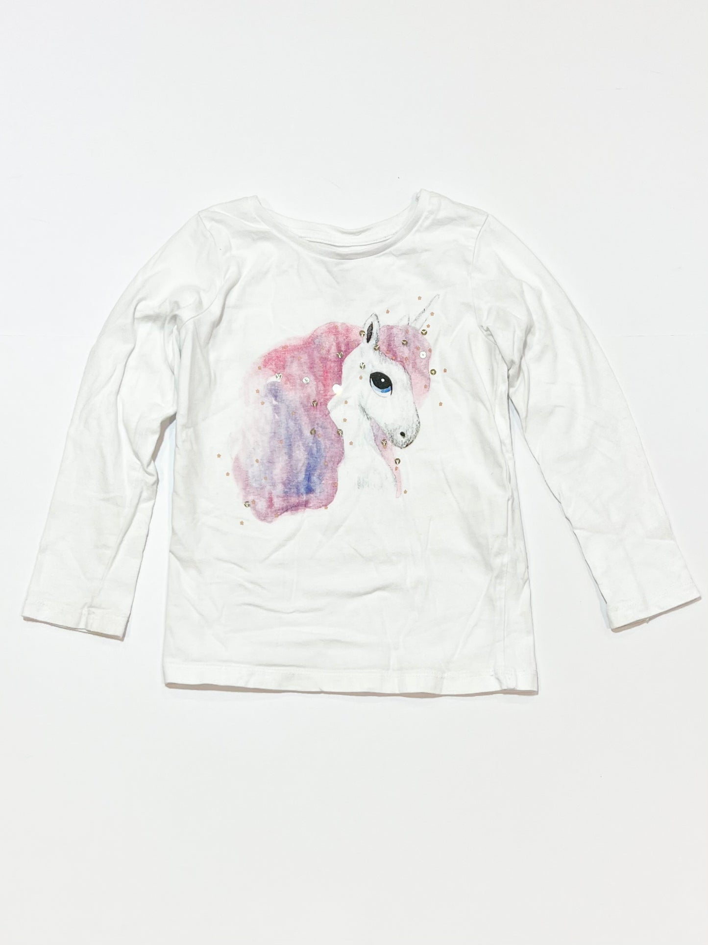 Sequined unicorn top - Size 4