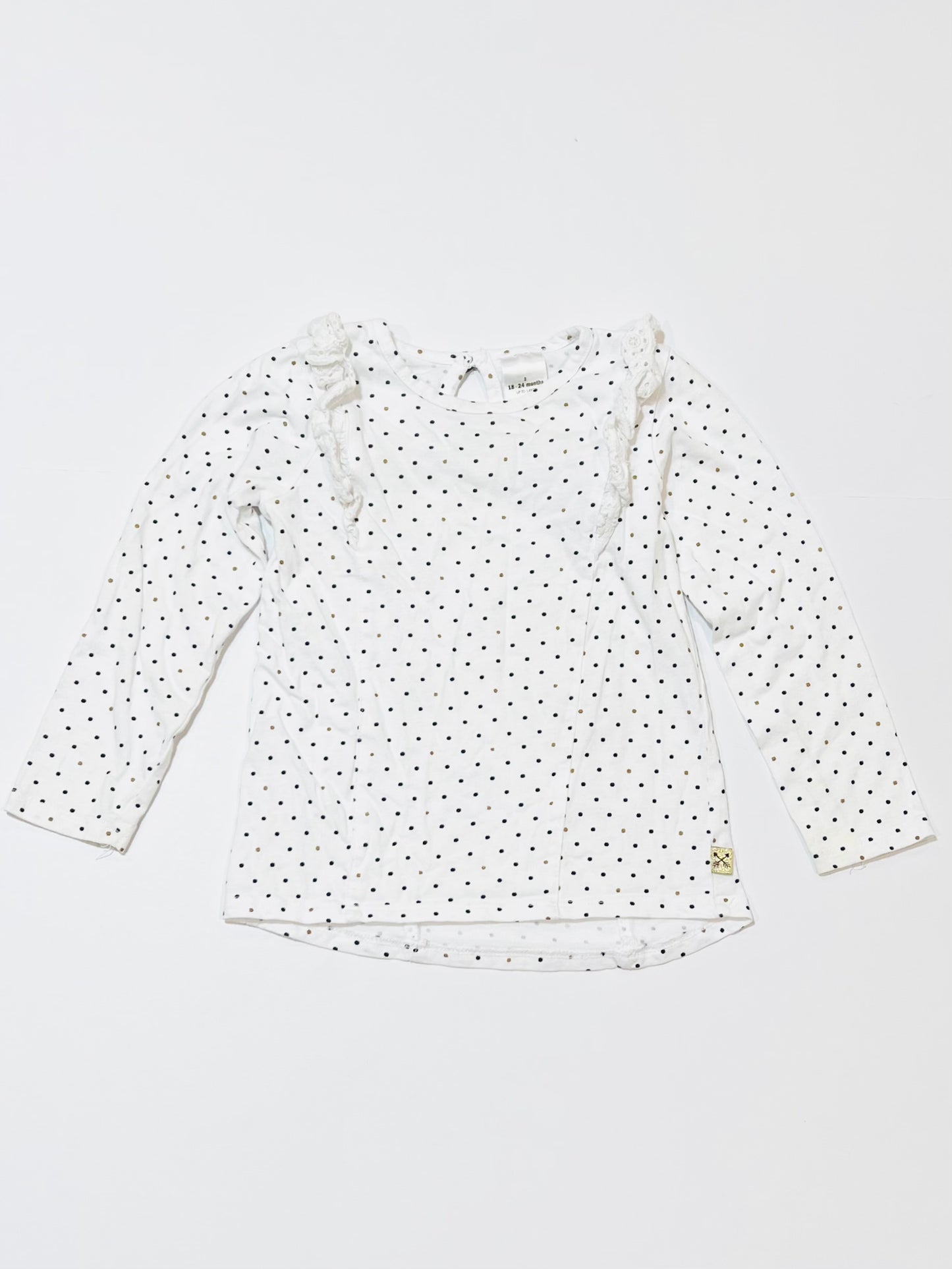 White spotty top - Size 2