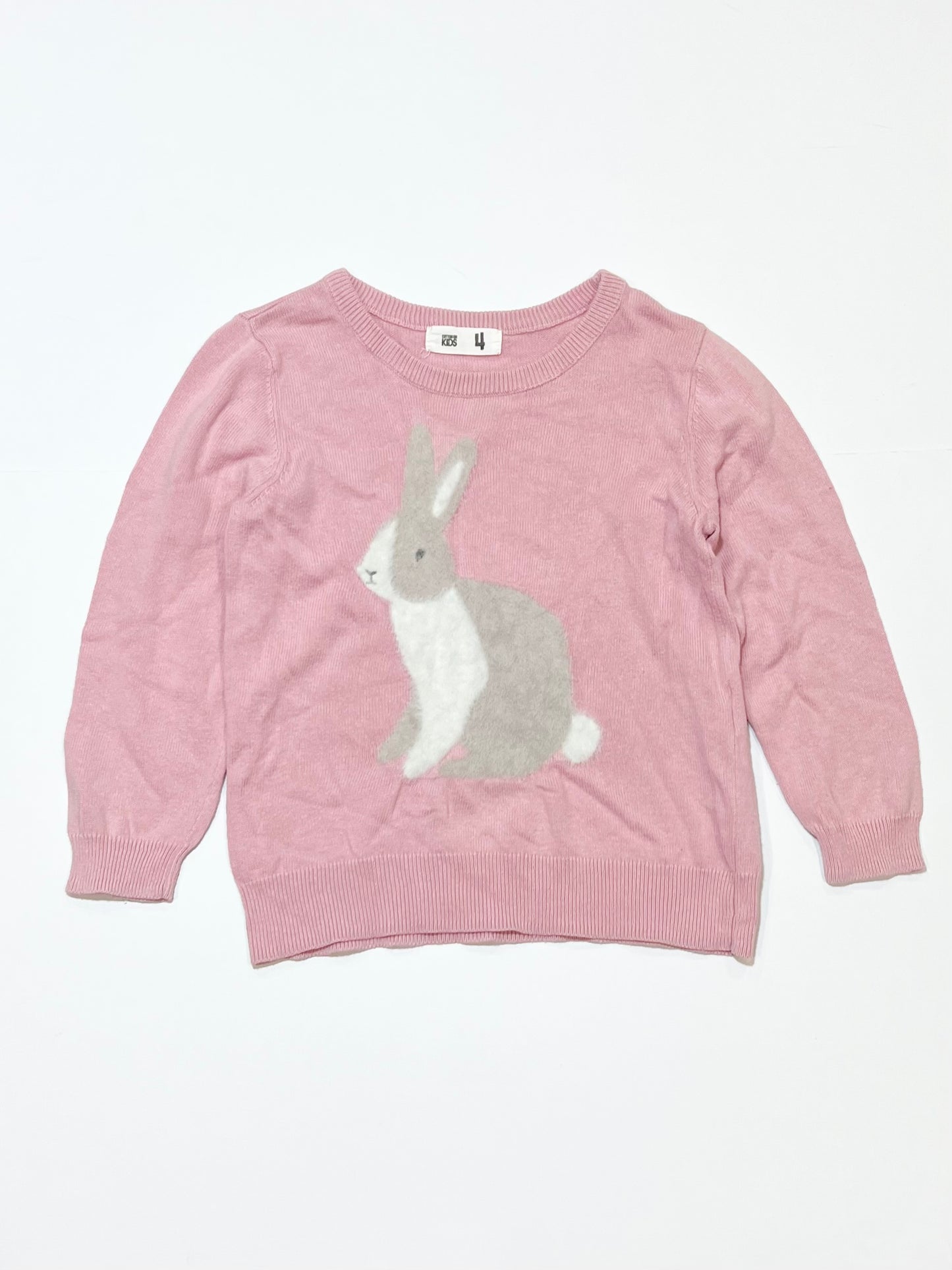 Pink bunny jumper - Size 4