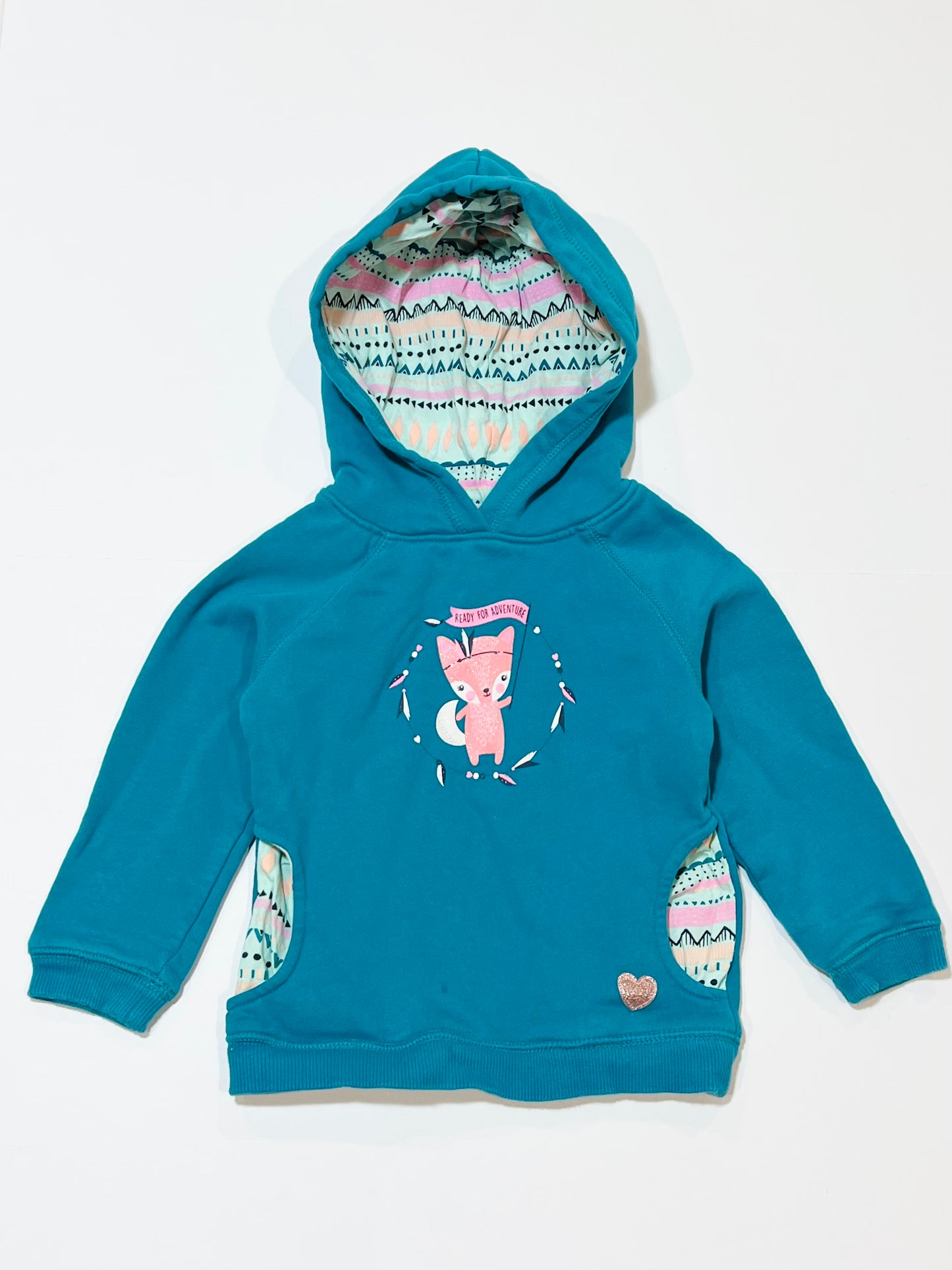 Green fox hoodie - Size 2