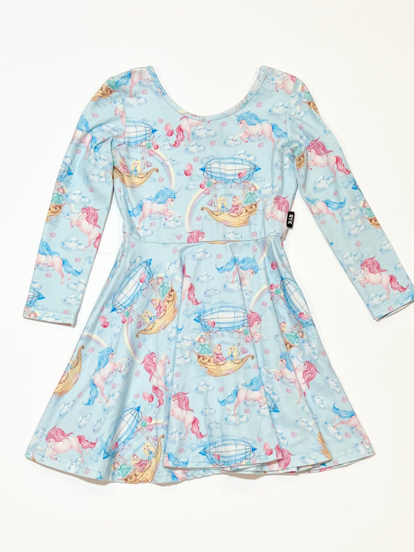 Unicorn jersey dress - Size 4