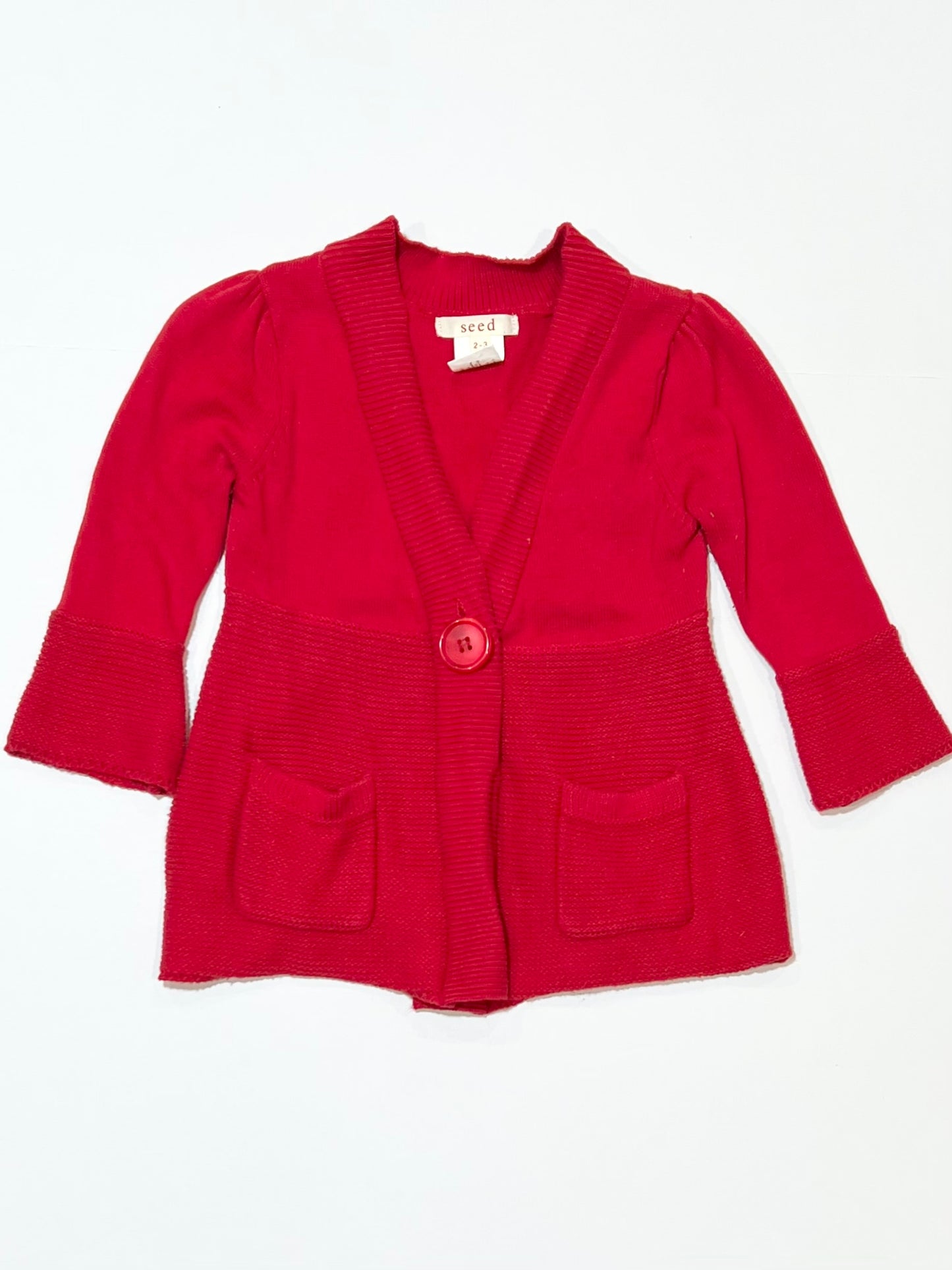 Red knit jacket - Size 2-3