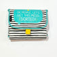 Striped nappy change mat clutch