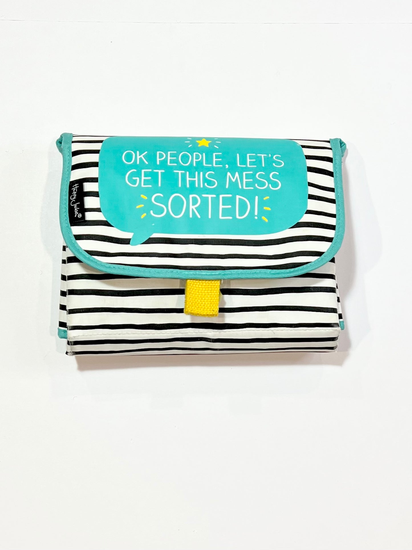 Striped nappy change mat clutch