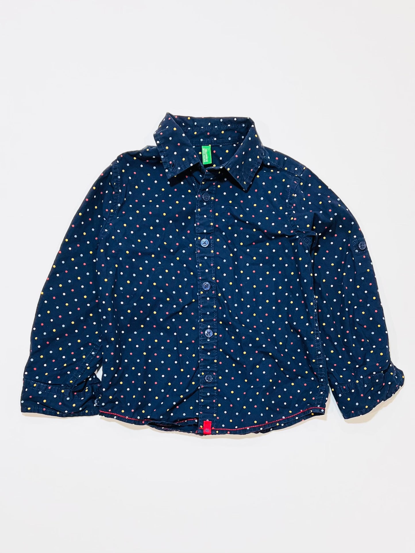Navy spot shirt - Size 3