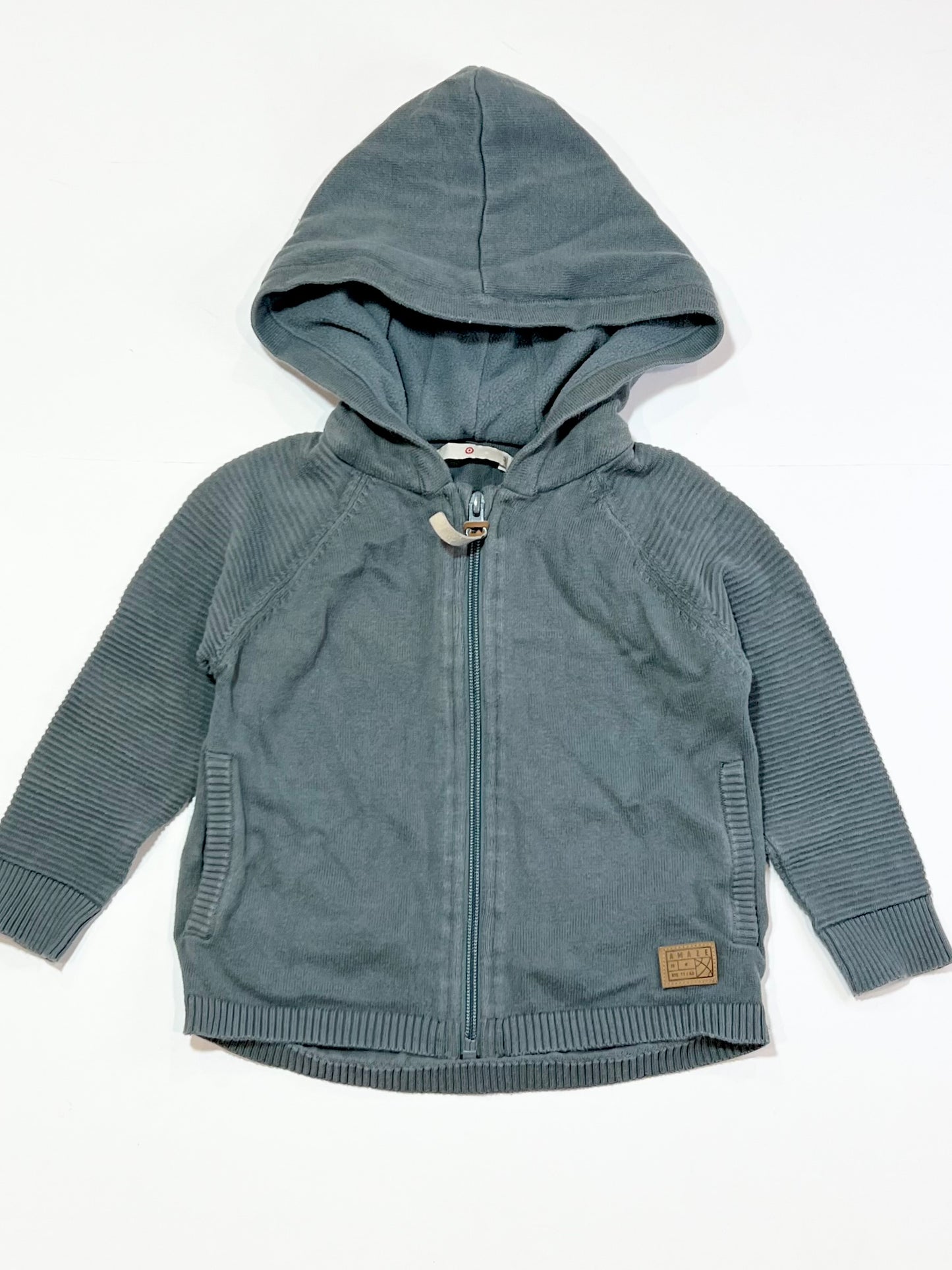 Grey knit hoodie - Size 3