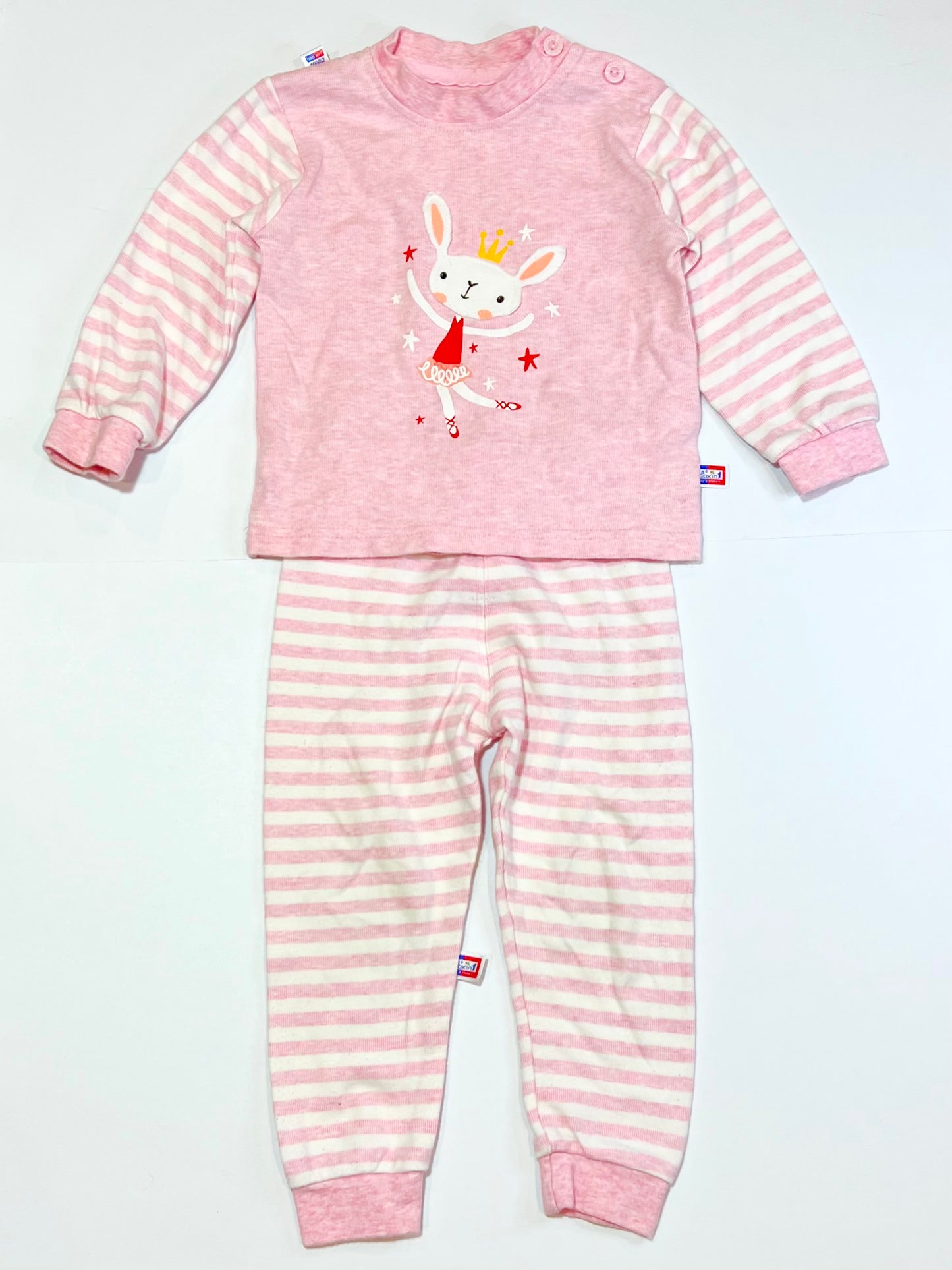 Pink bunny pyjamas - Size 3