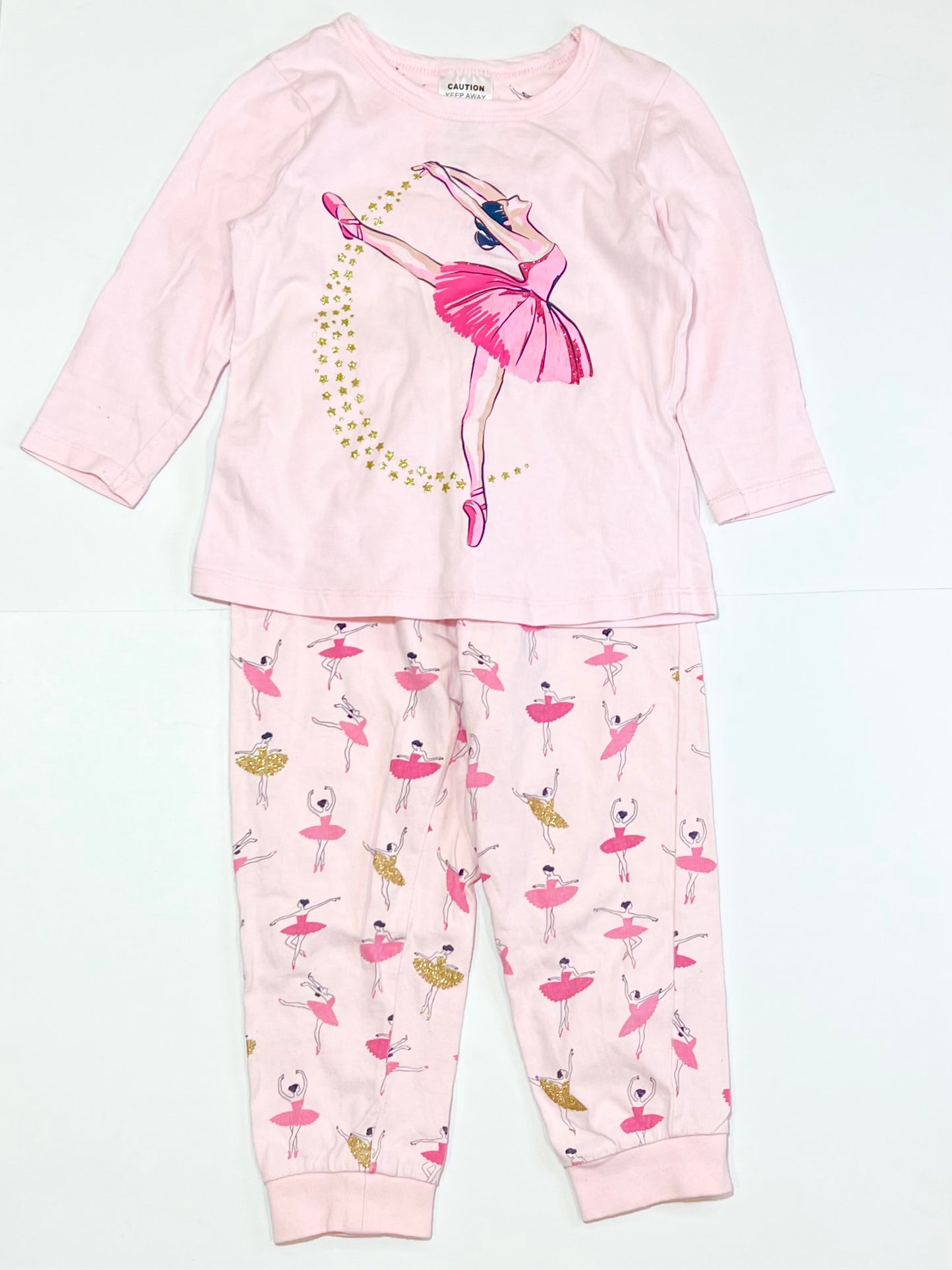 Pink ballerina pyjamas - Size 3