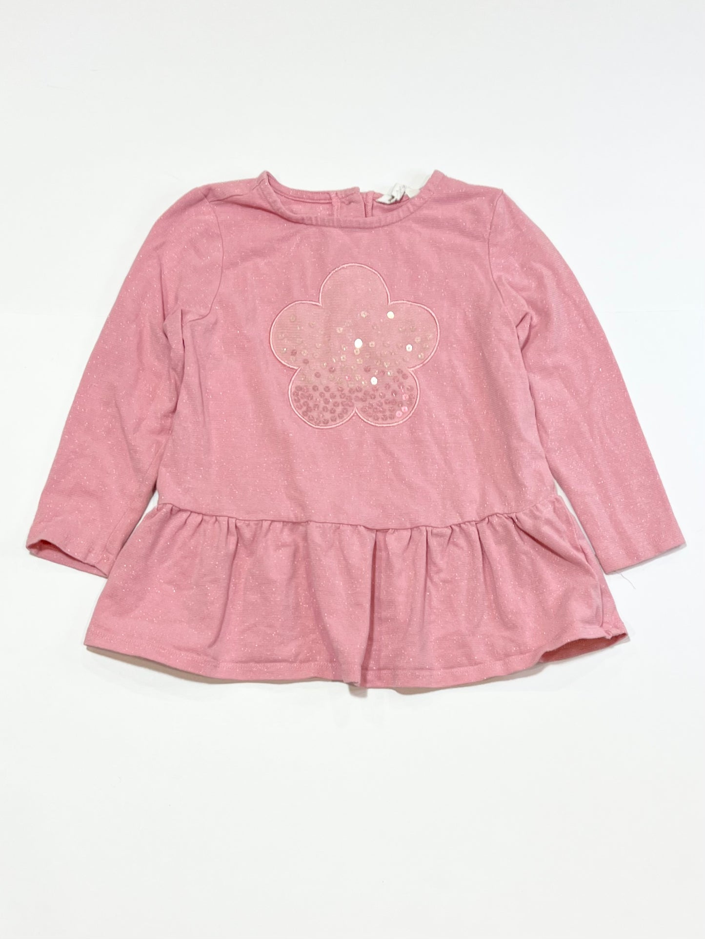 Pink peplum top - Size 3