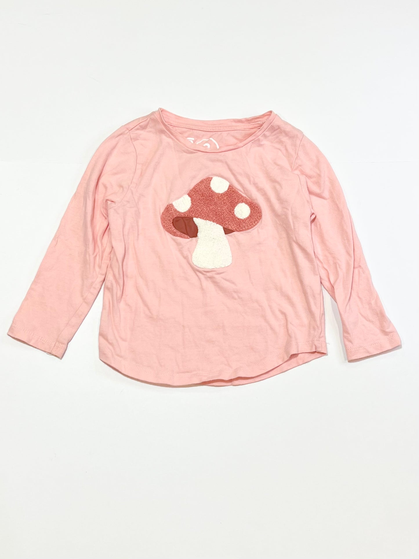 Pink toadstool top - Size 3
