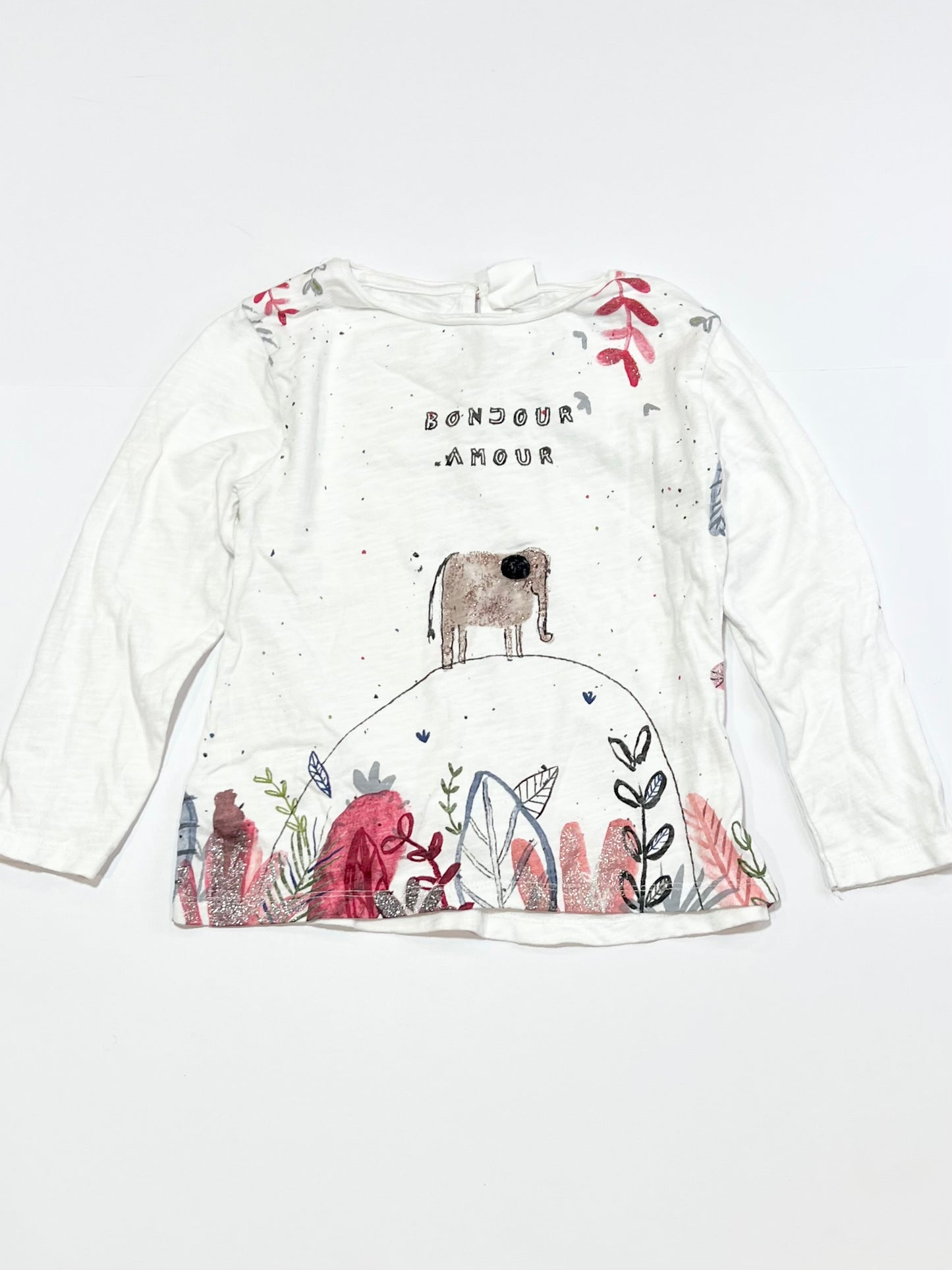 White elephant top - Size 3-4