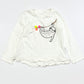 White sloth top - Size 3-4