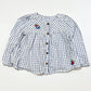 Checkered embroidered top - Size 3-4