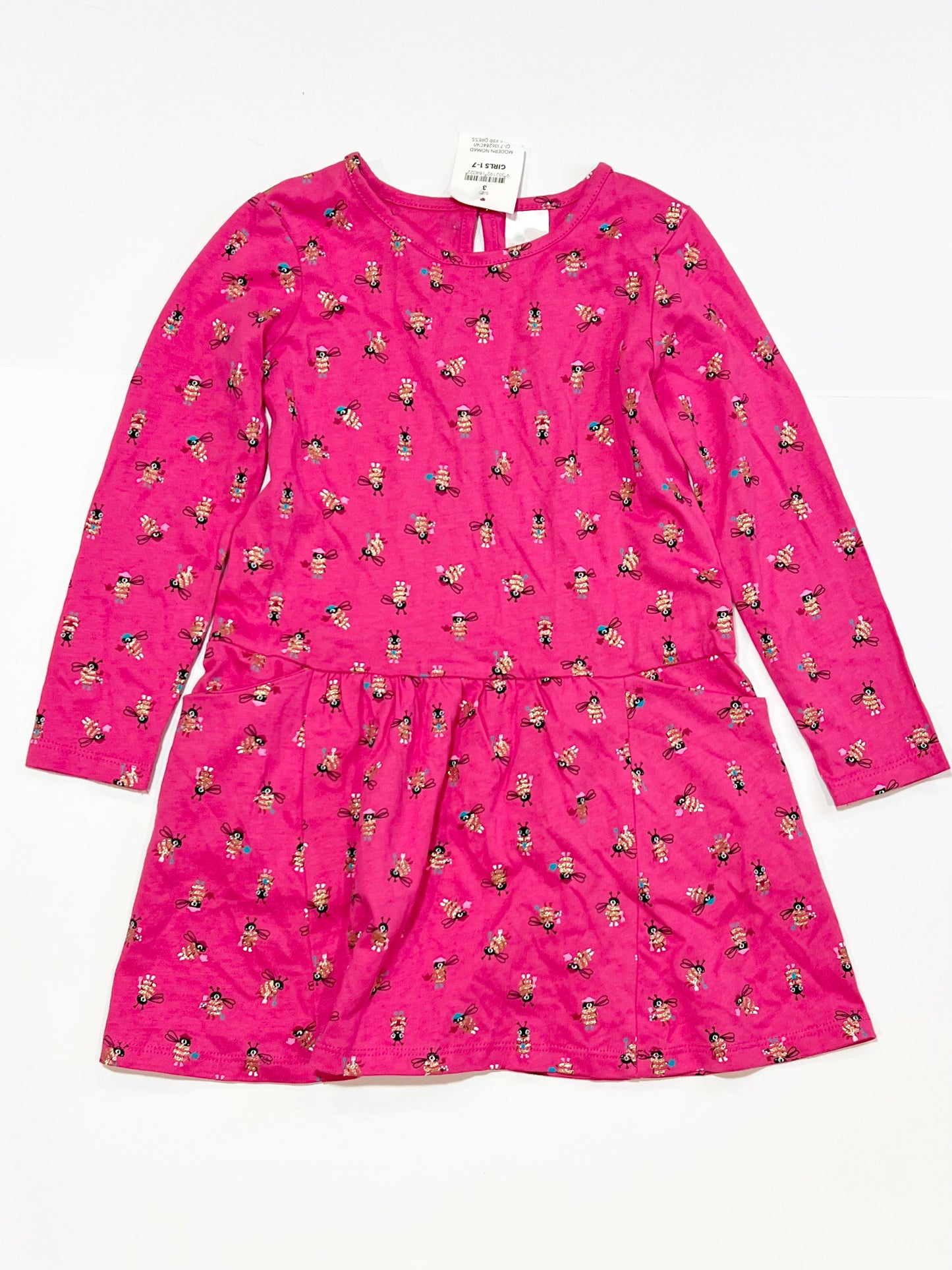Glitter bee dress brand new - Size 3