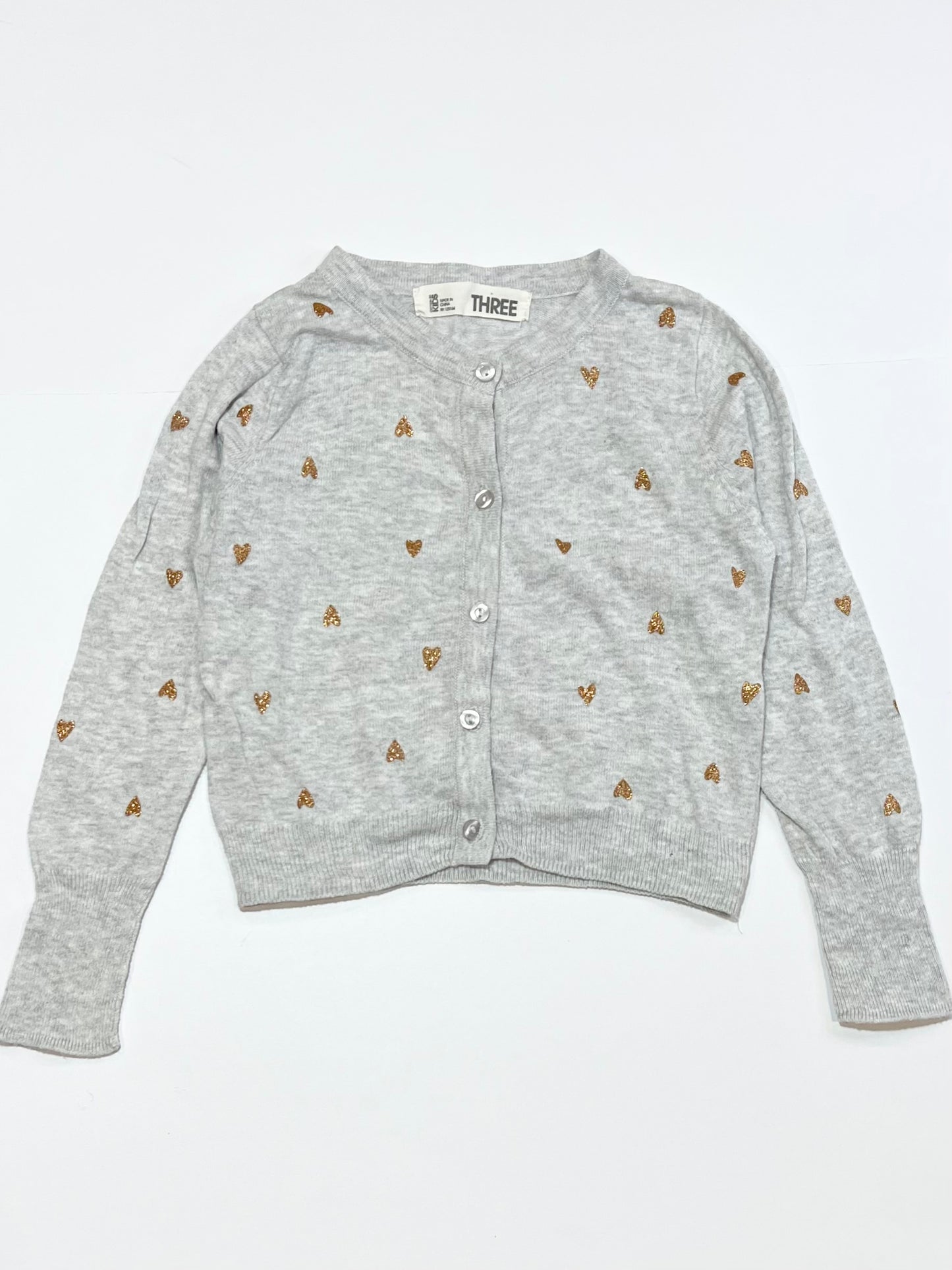 Glitter hearts cropped cardigan - Size 3