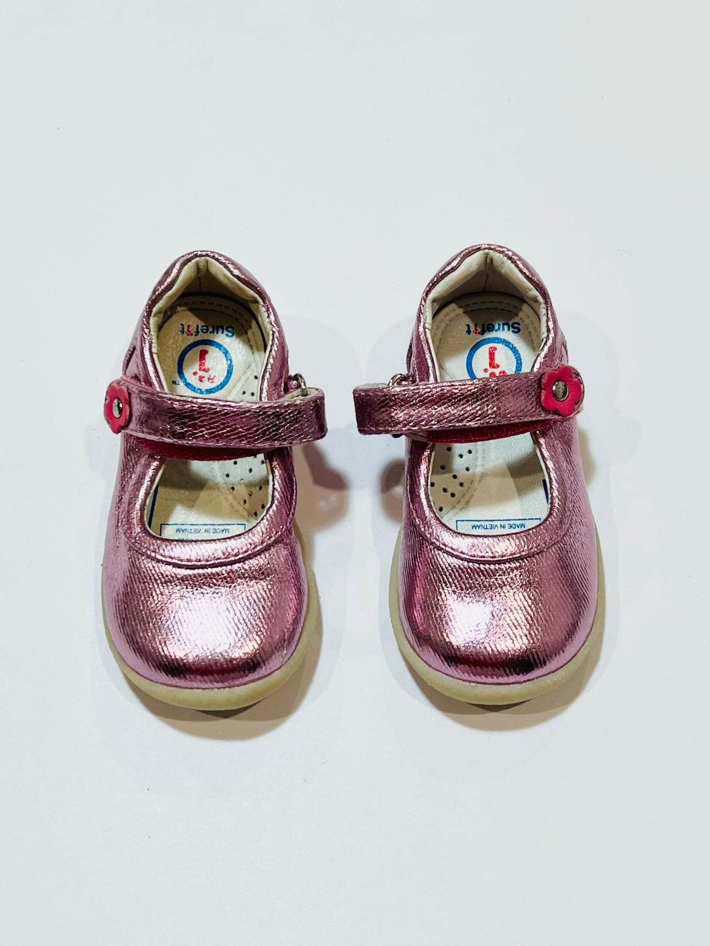 Metallic pink Mary-Janes - Size EU21