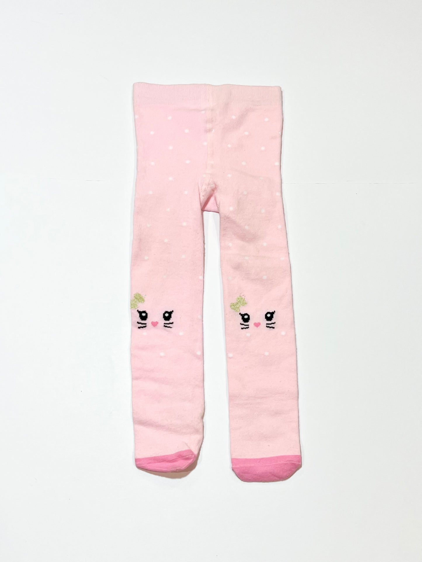 Pink cat tights - Size 2-3