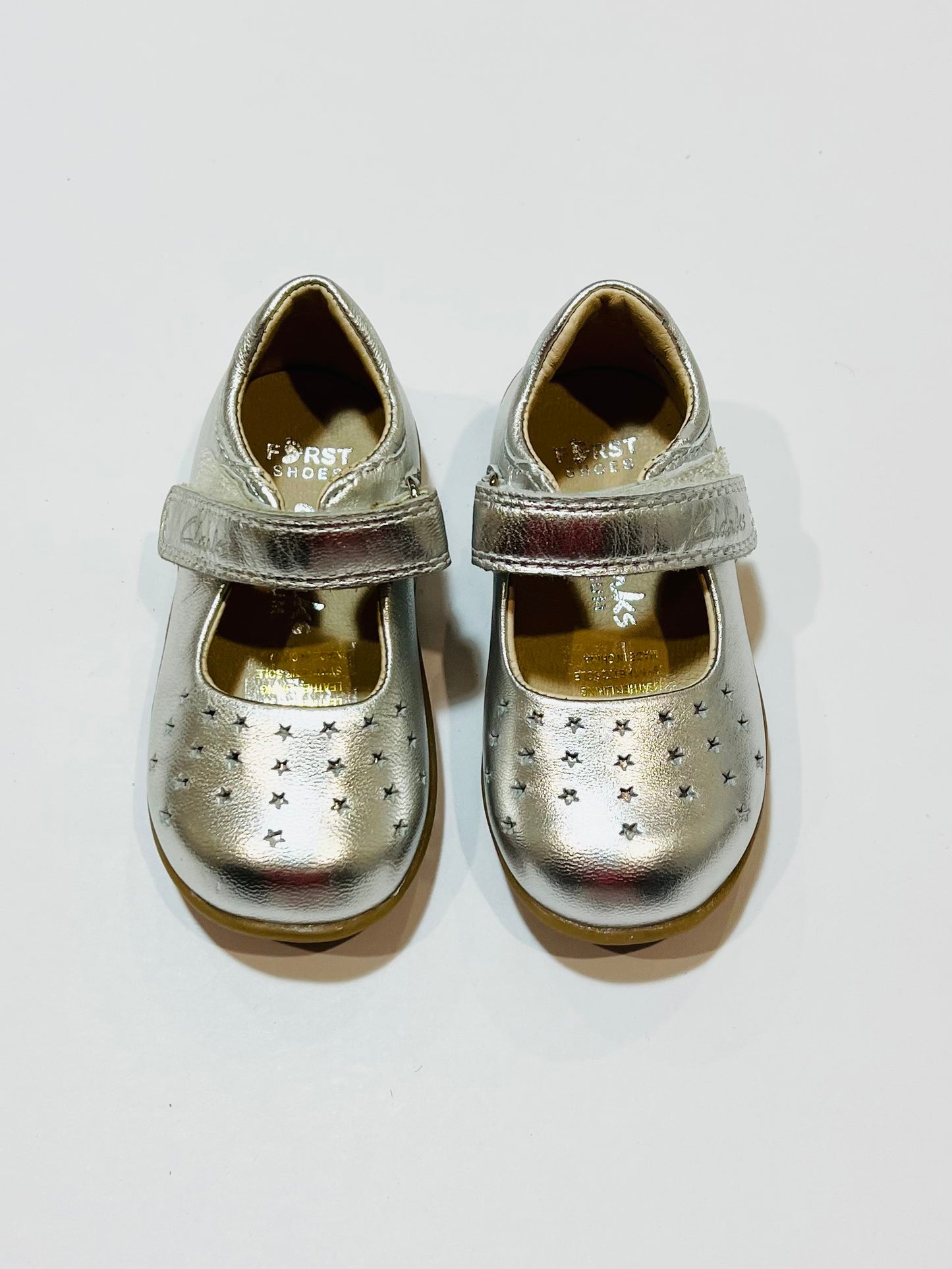 Silver leather Mary-Janes - Size AU4