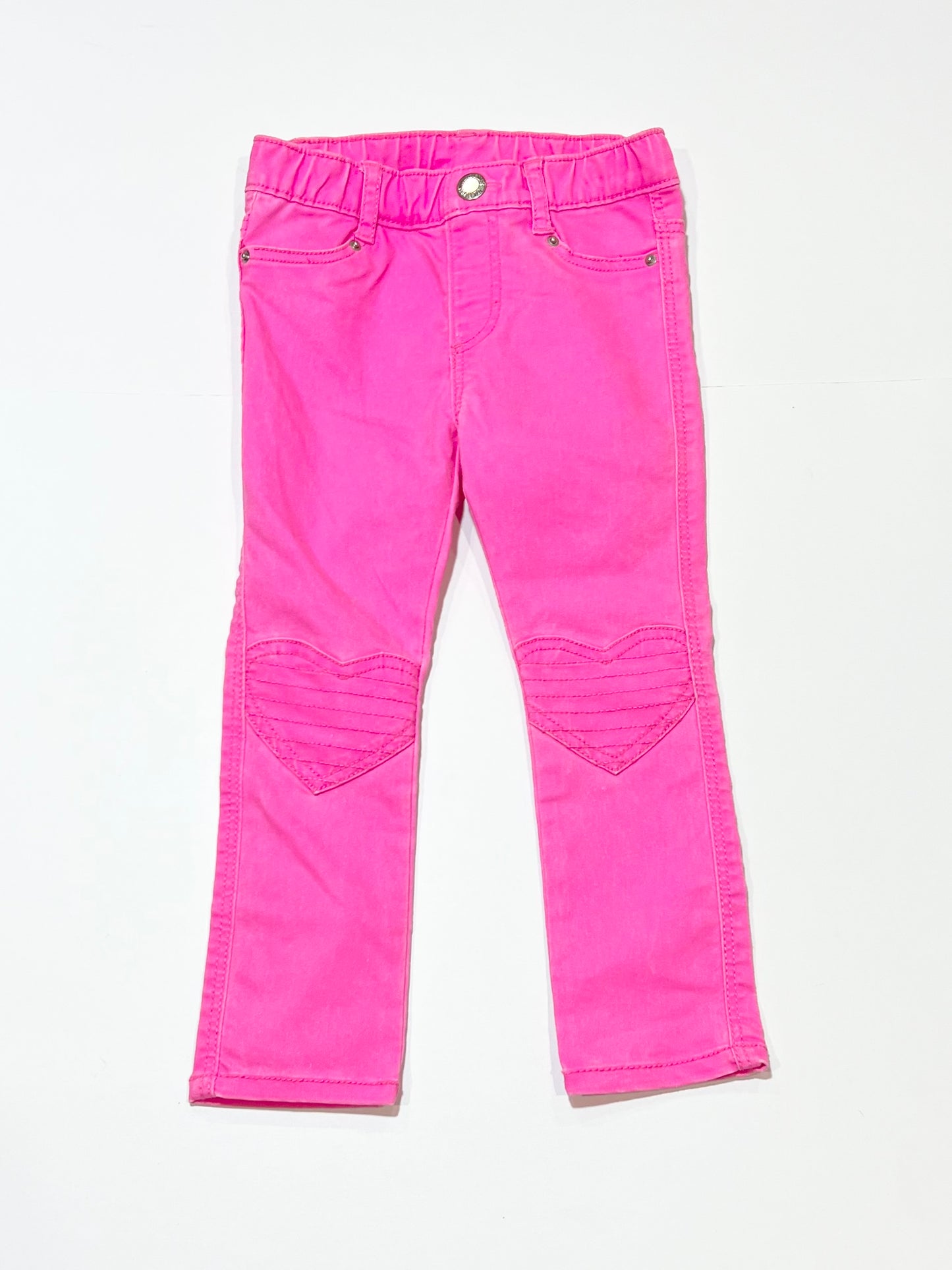 Fluro pink jeggings - Size 2