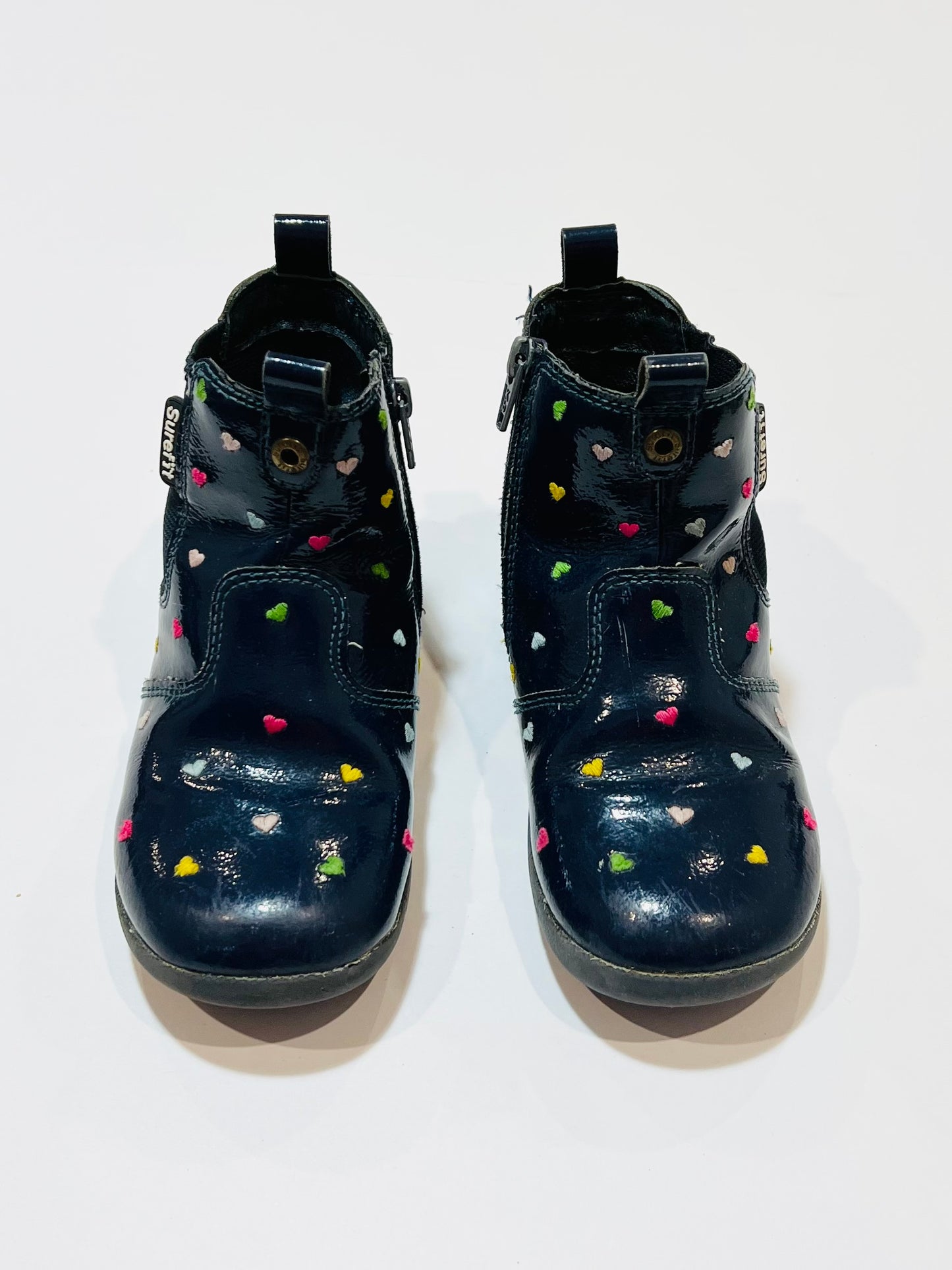 Navy patent boots - Size EU26