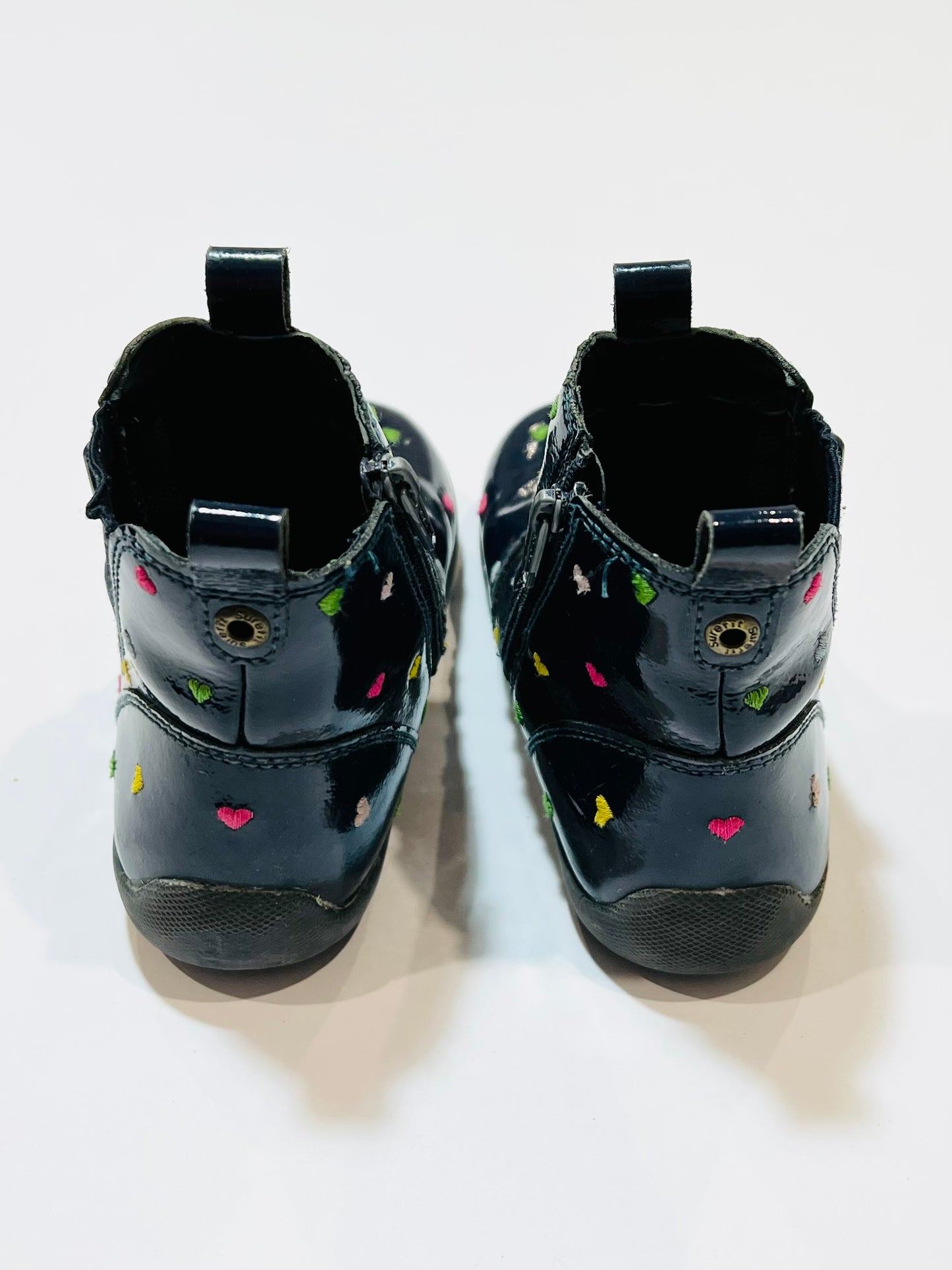 Navy patent boots - Size EU26