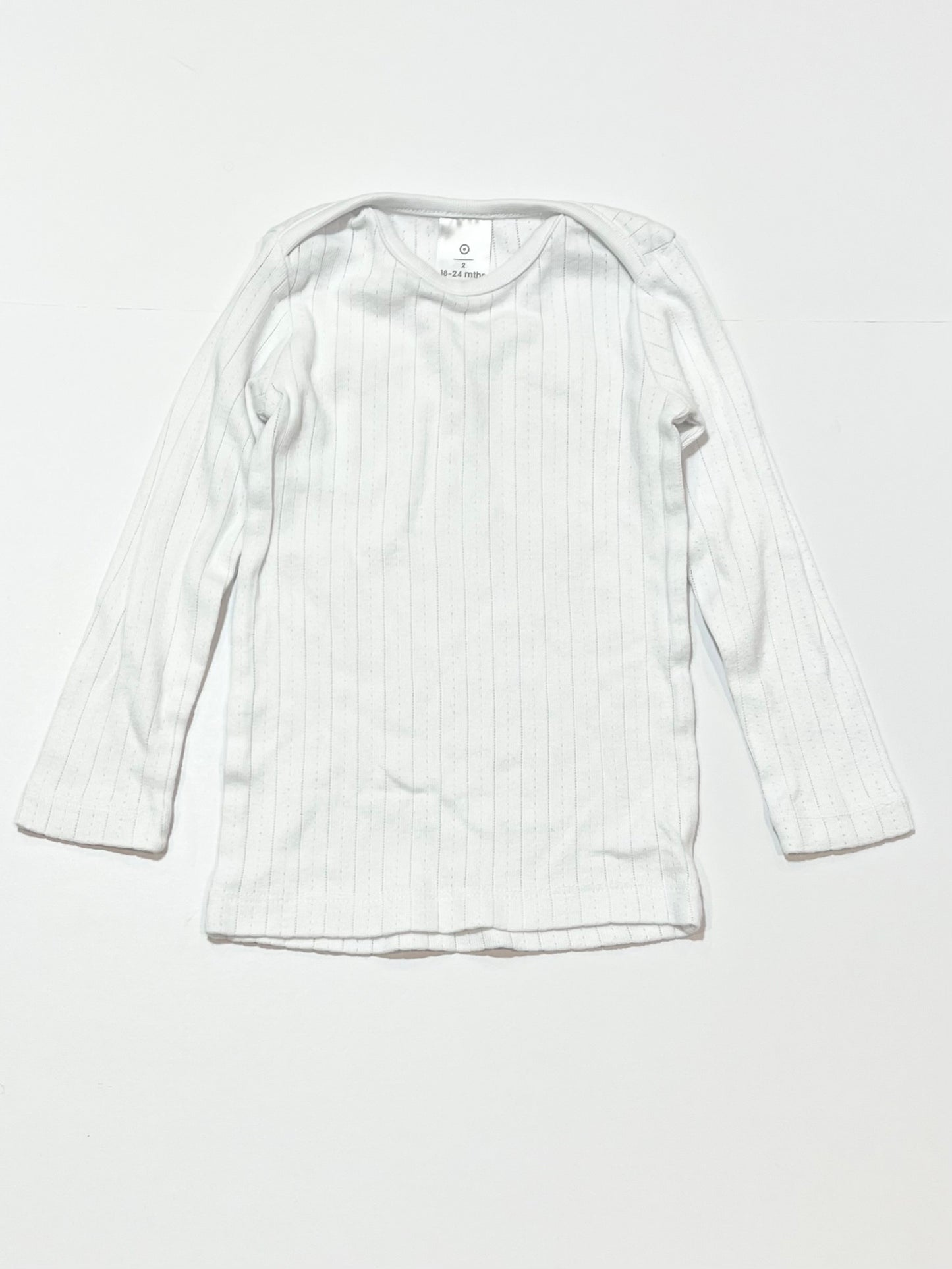 White ribbed top - Size 2