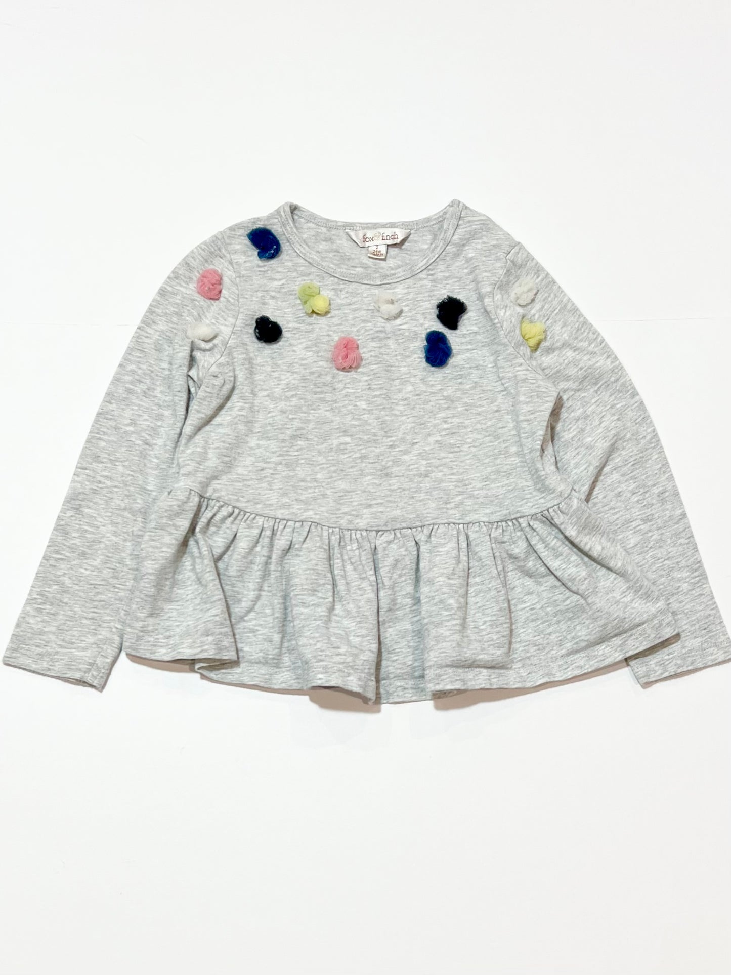 Grey peplum top - Size 2