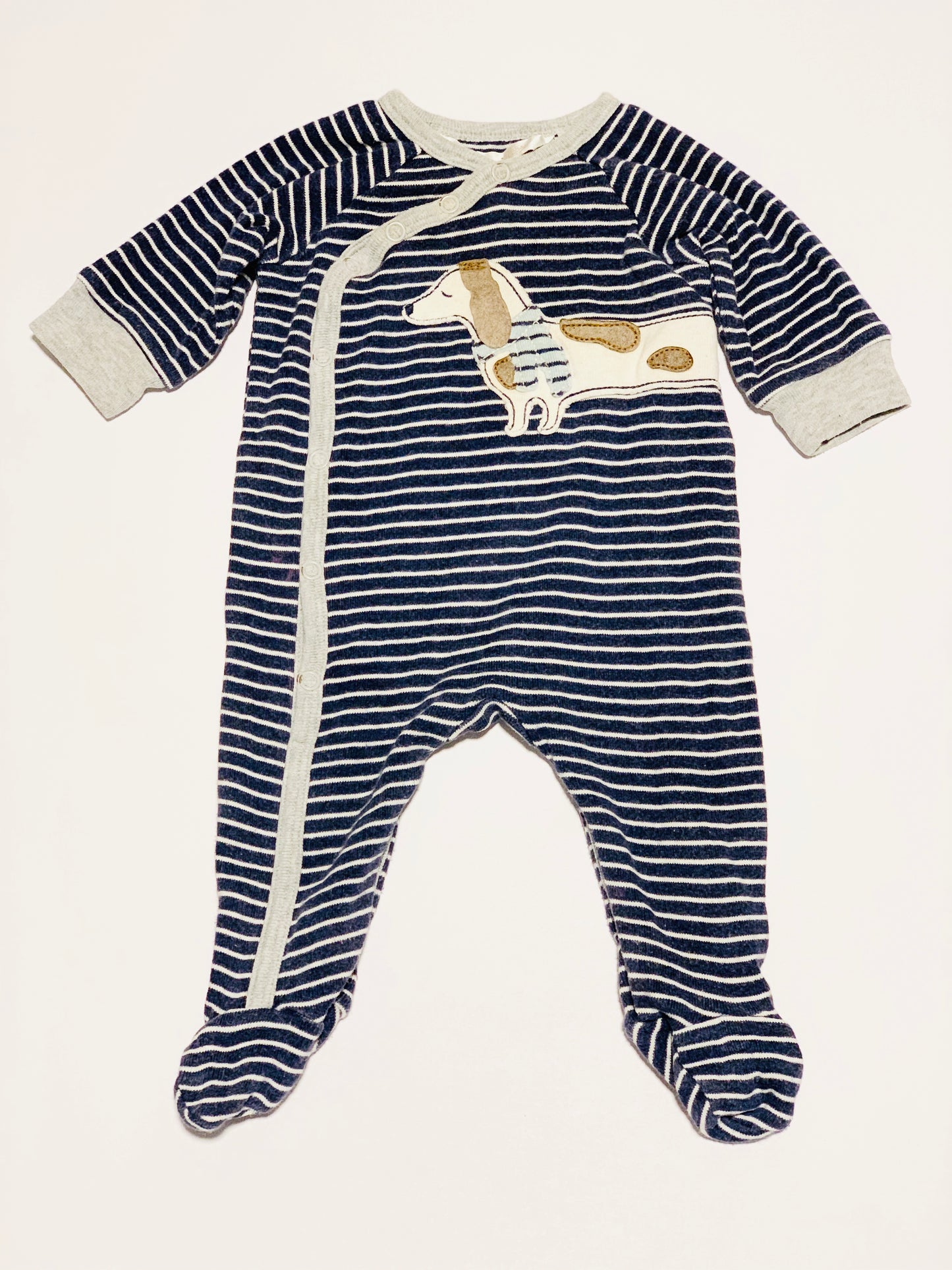 Striped dog onesie - Size 000