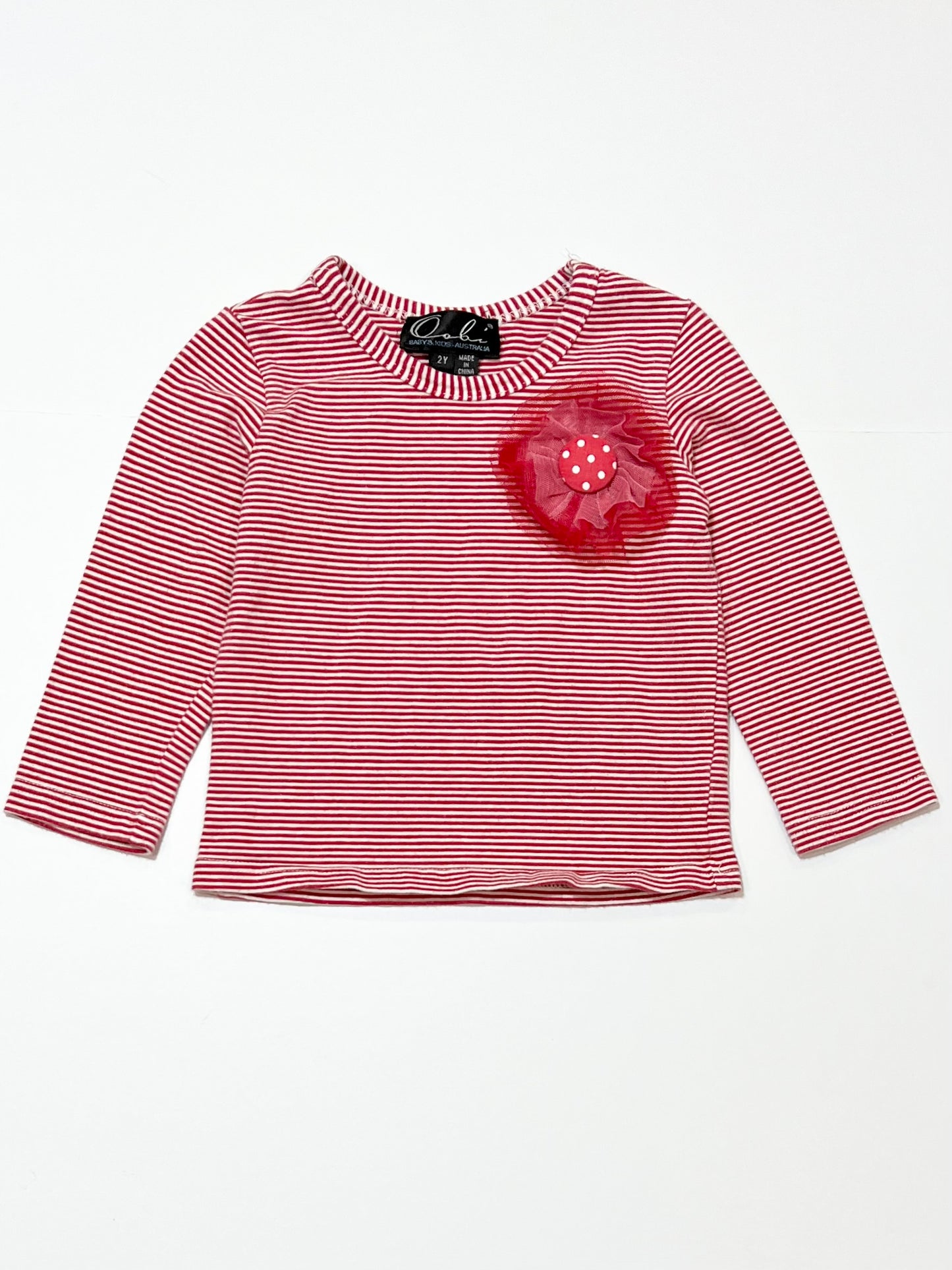 Striped flower top - Size 2