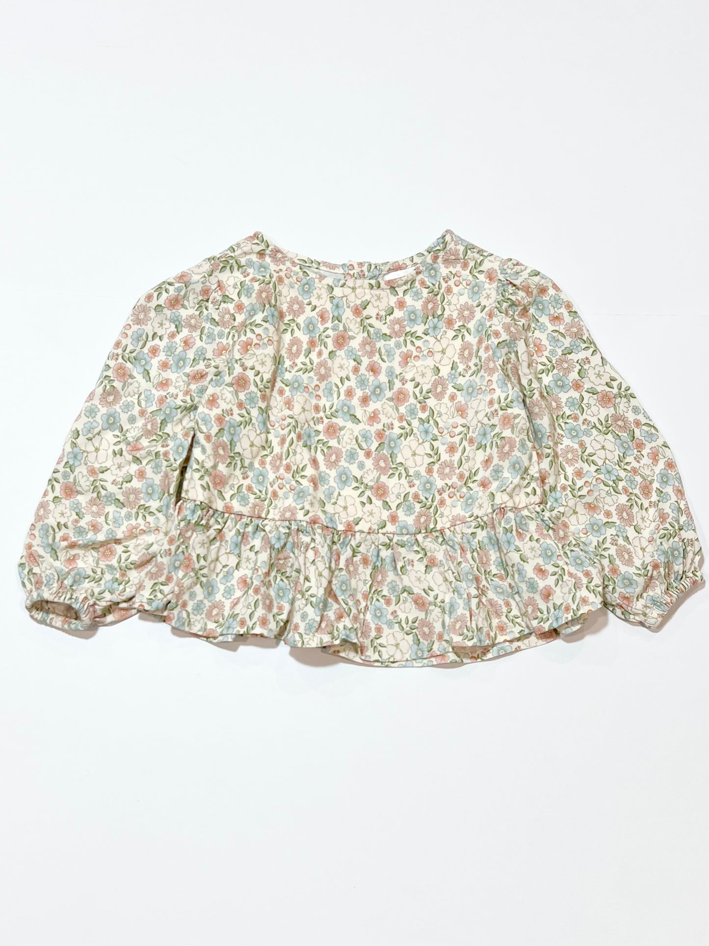 Floral peplum top - Size 2