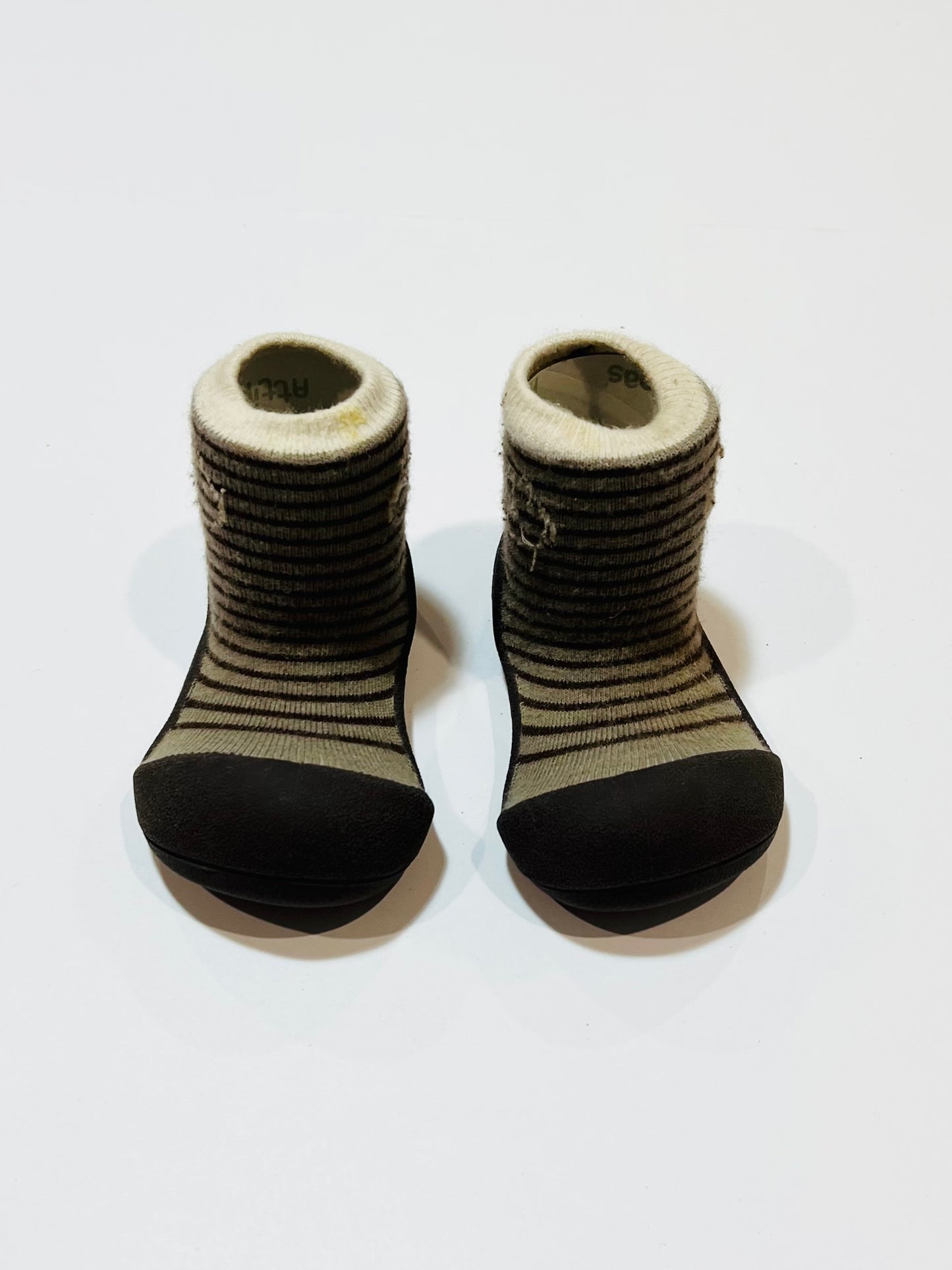Brown striped shoe socks - Size EU20