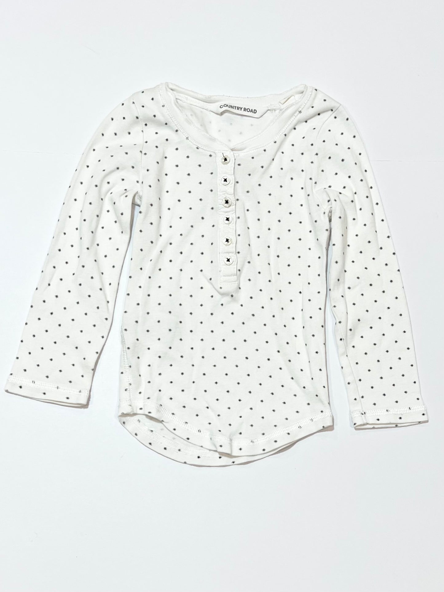 Stars ribbed top - Size 2