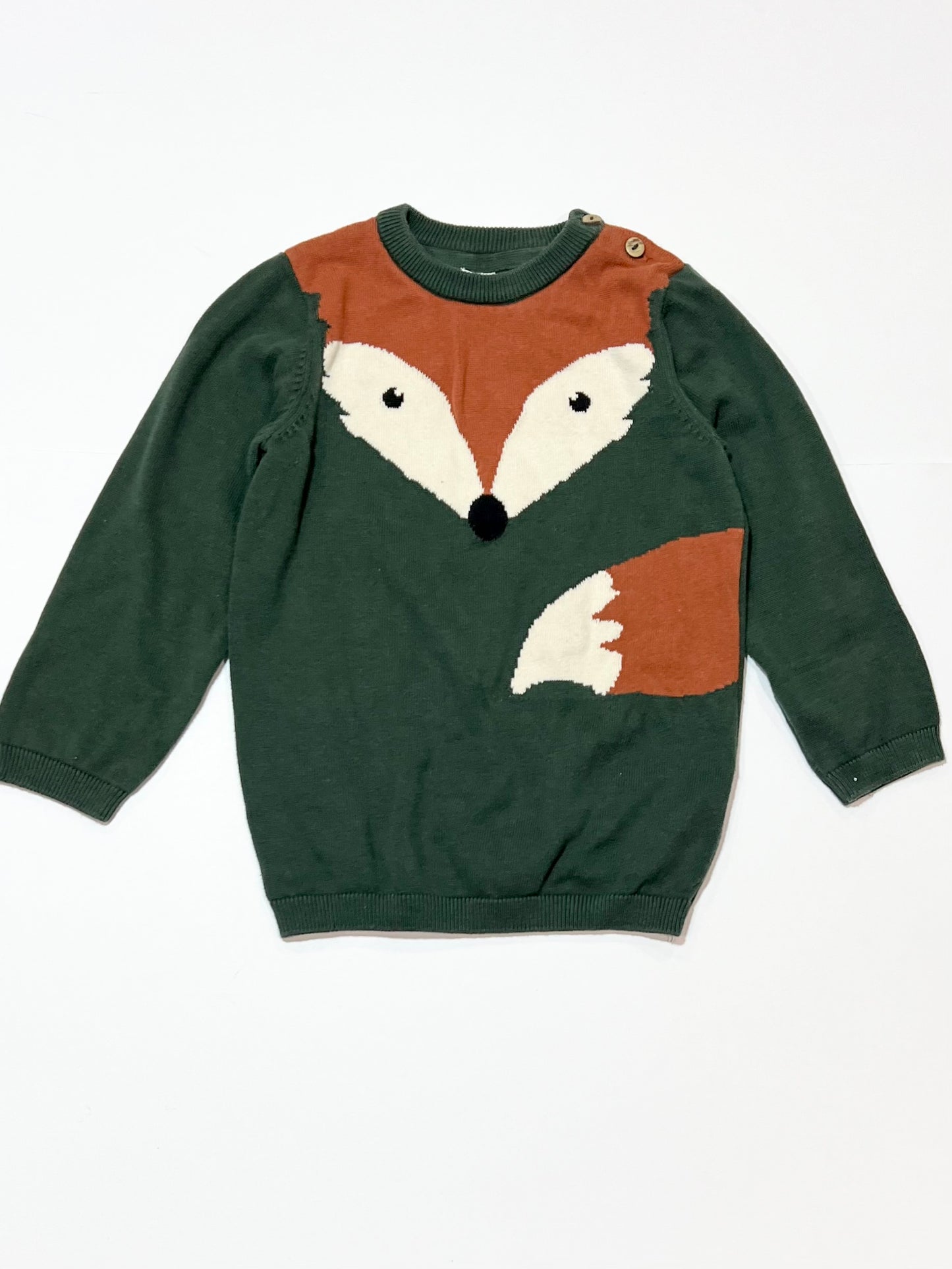 Fox knit dress - Size 2-3