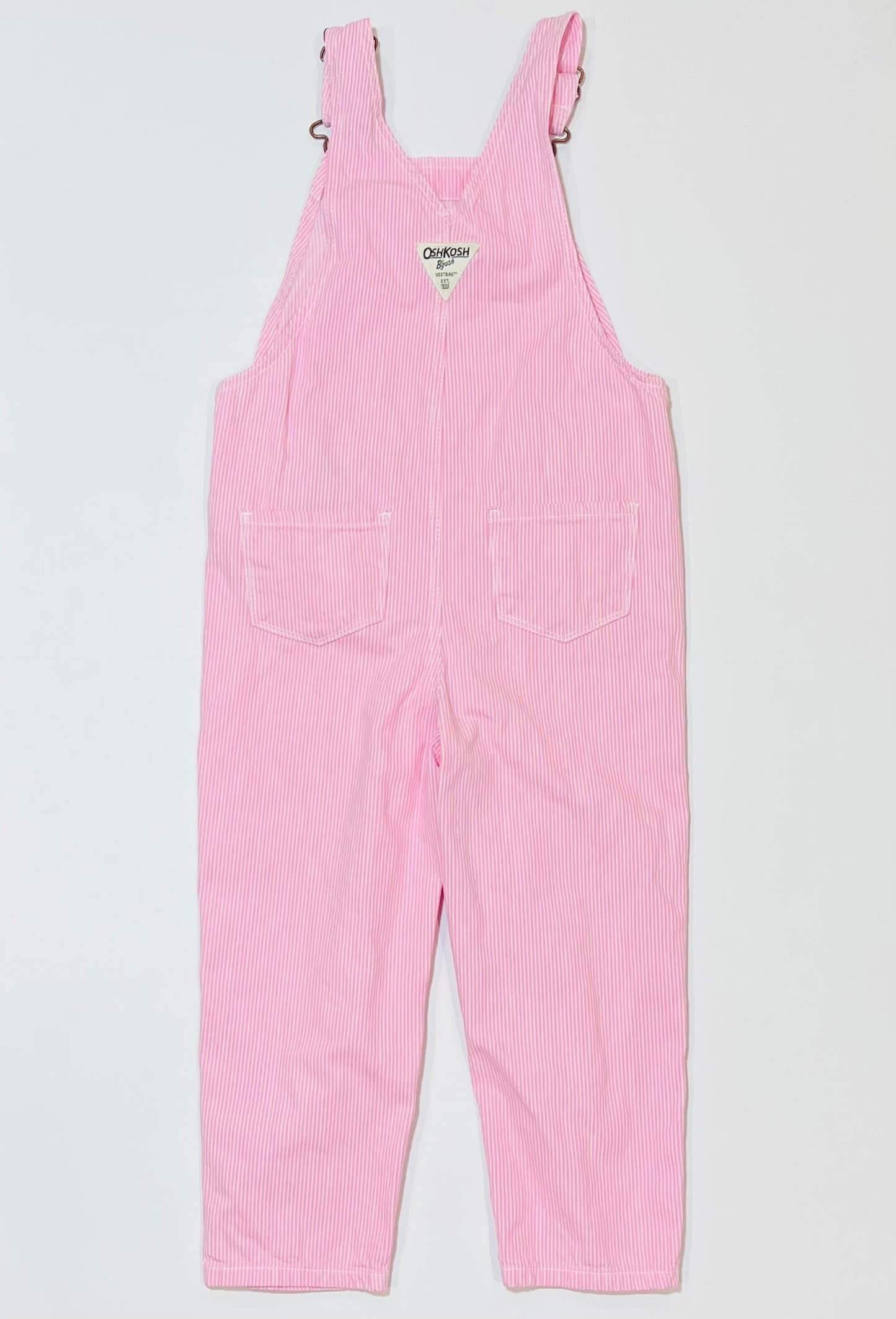 Pink striped overalls - Size 4