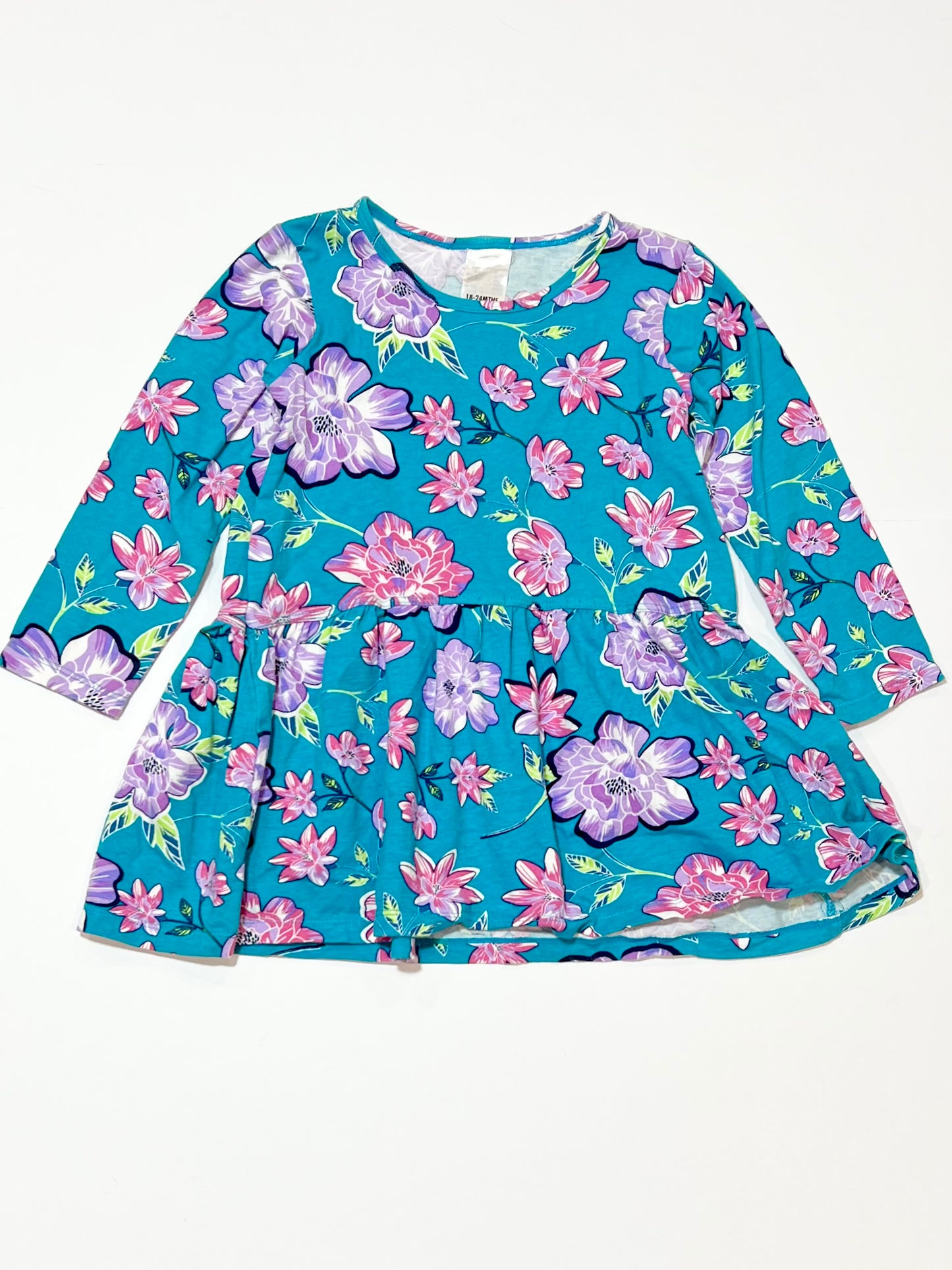 Floral jersey dress - Size 2