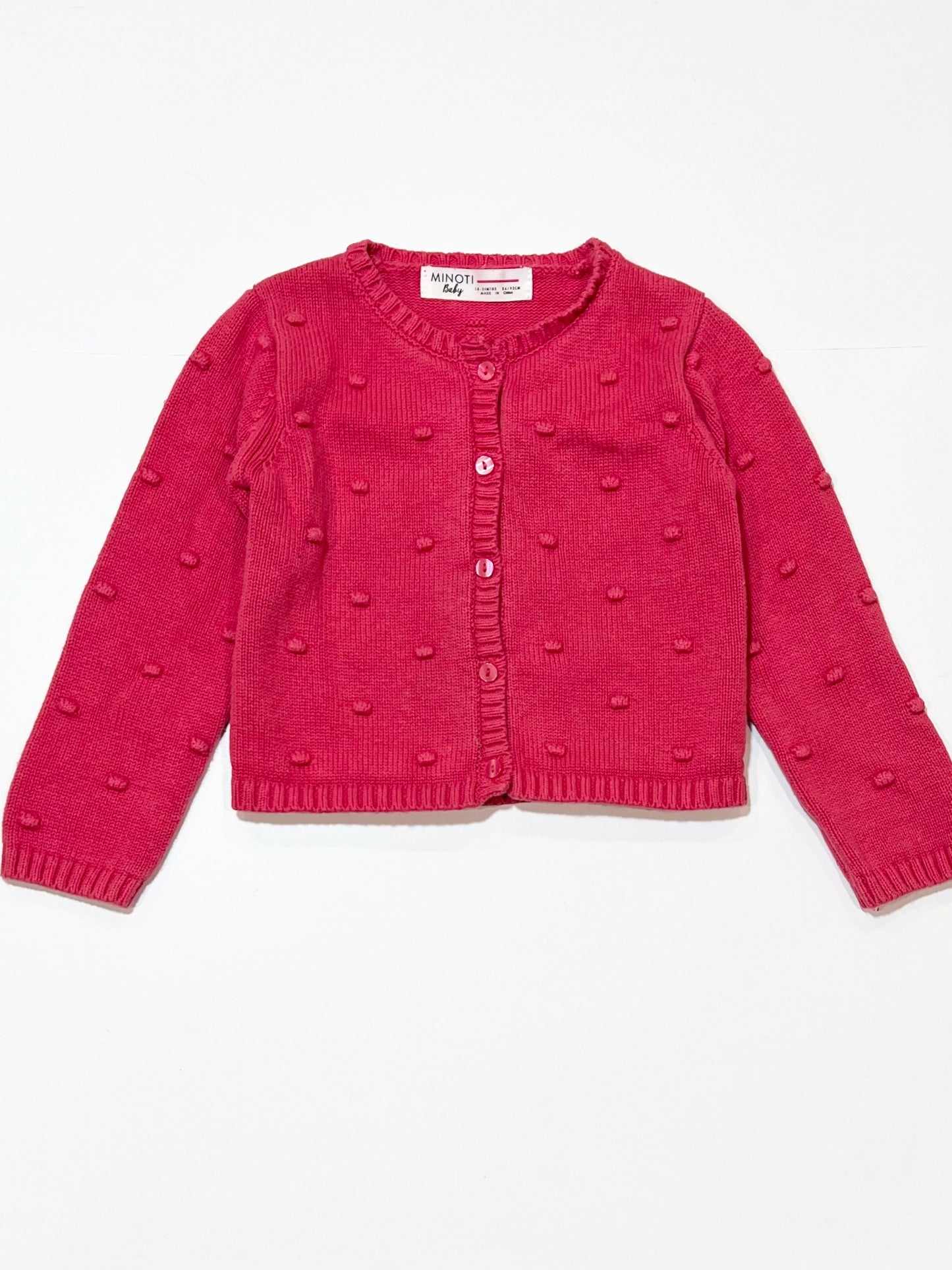 Pink pompom cardigan - Size 2
