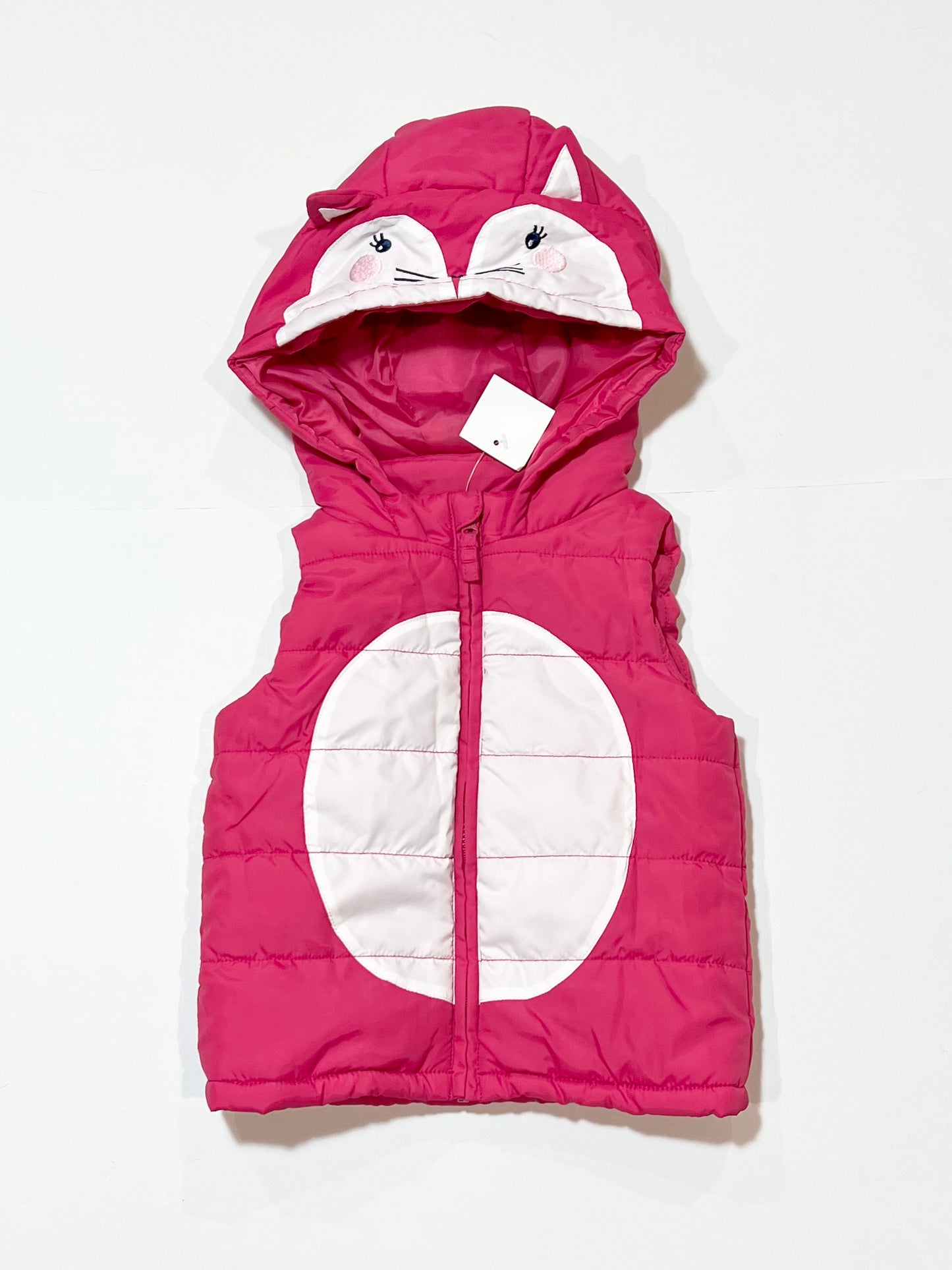 Pink puffer vest brand new - Size 2