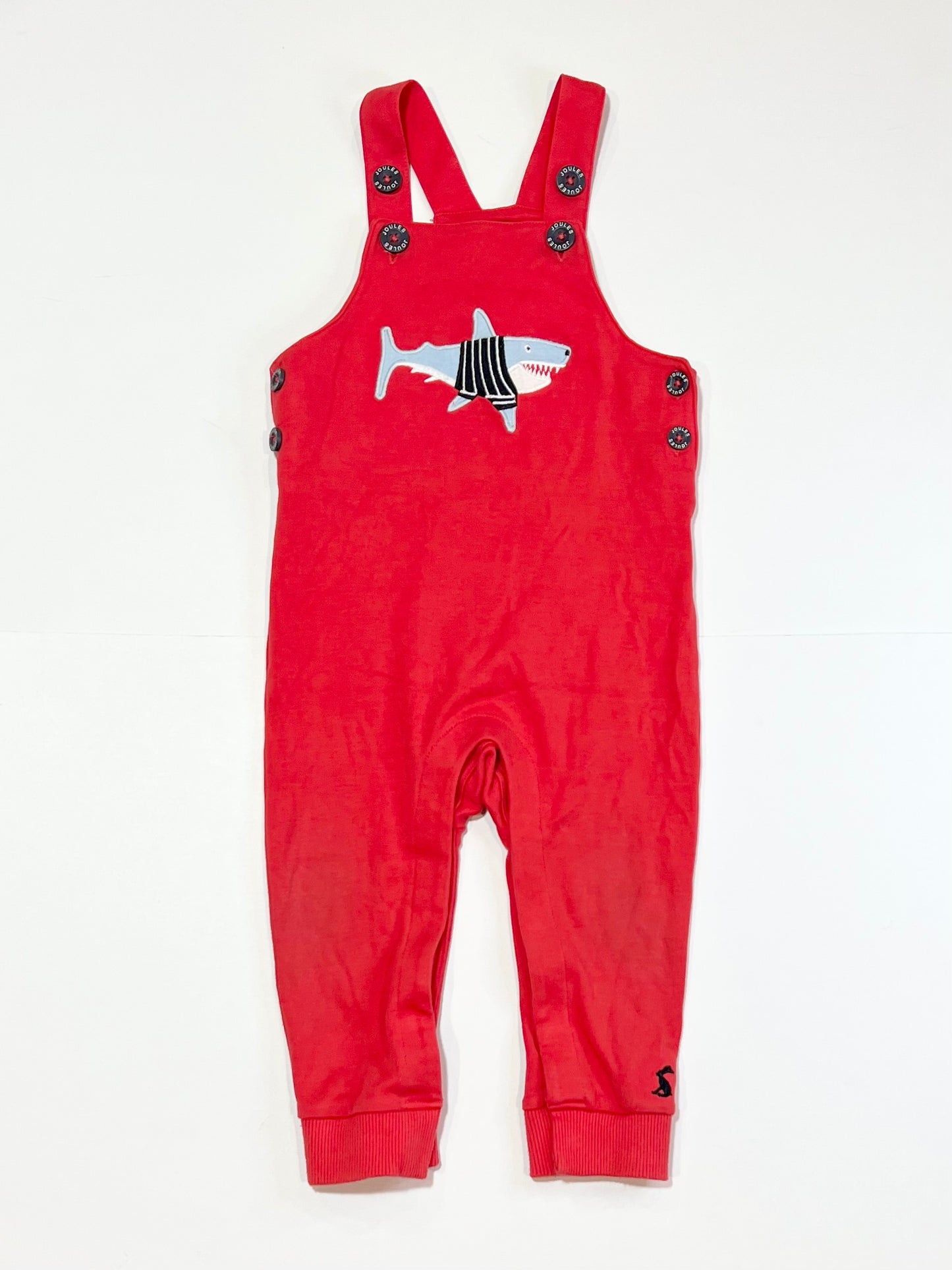 Shark jersey overalls - Size 9-12 months