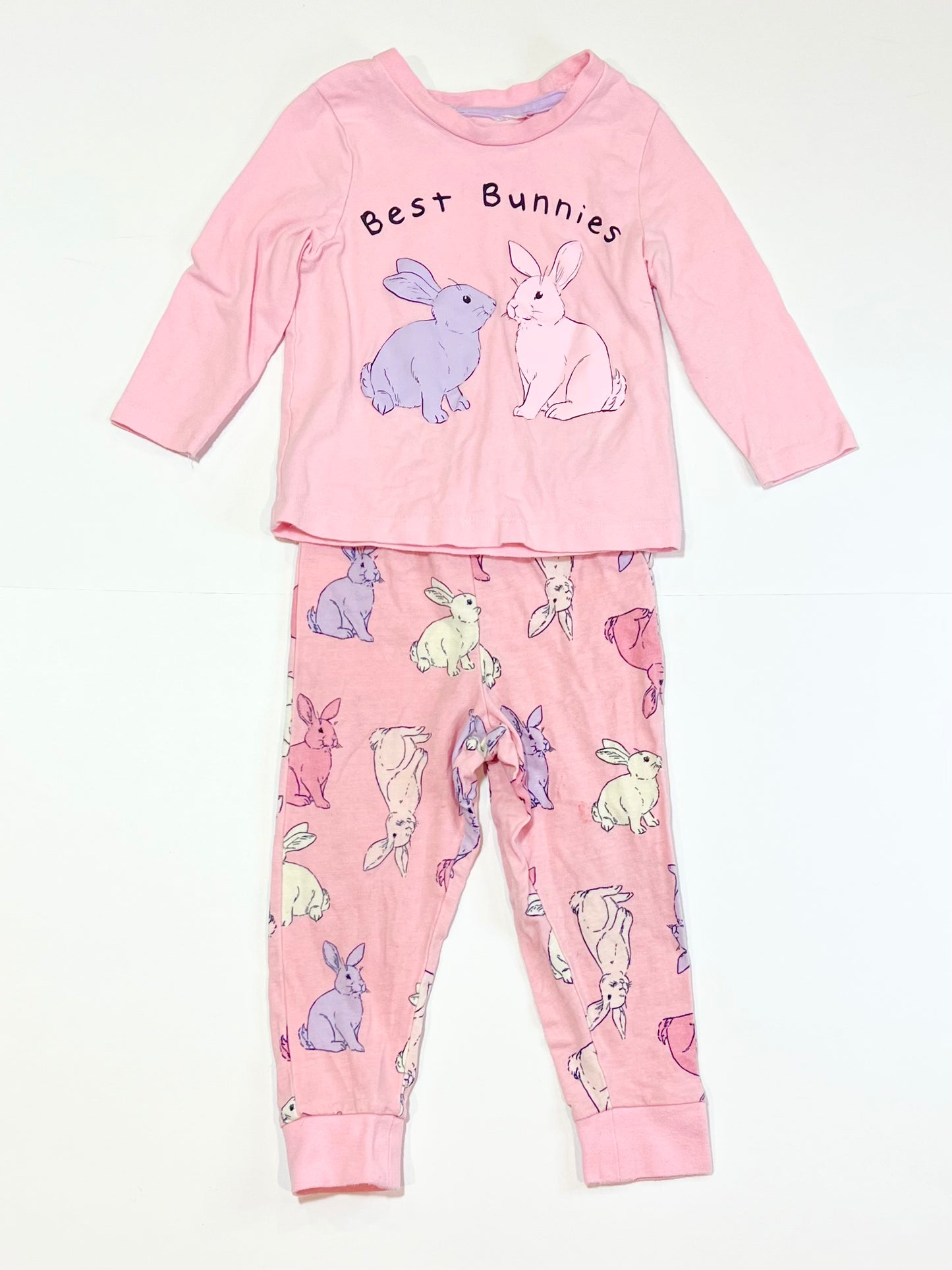 Pink bunny pyjamas - Size 0