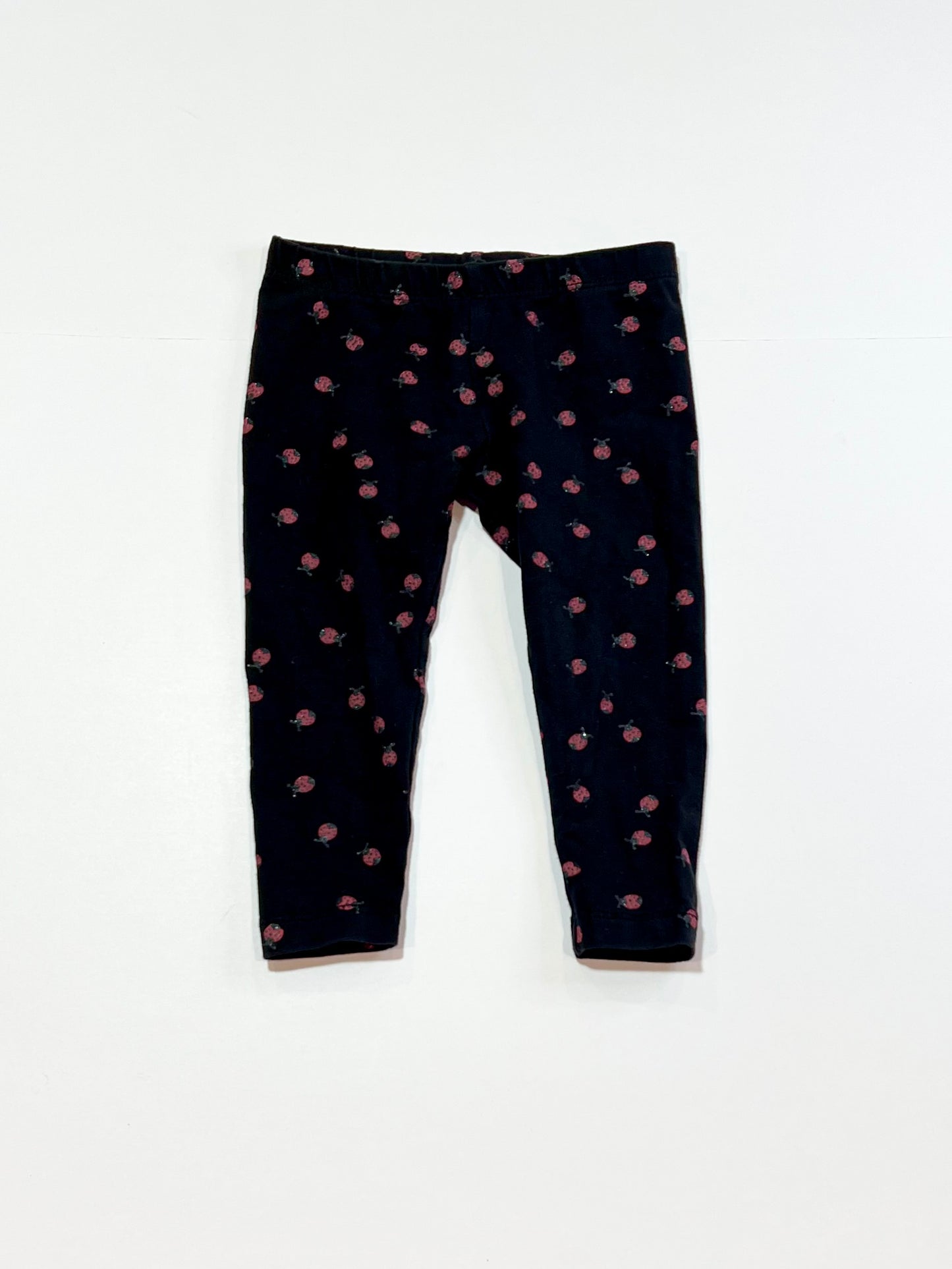 Glitter lady bug leggings - Size 1