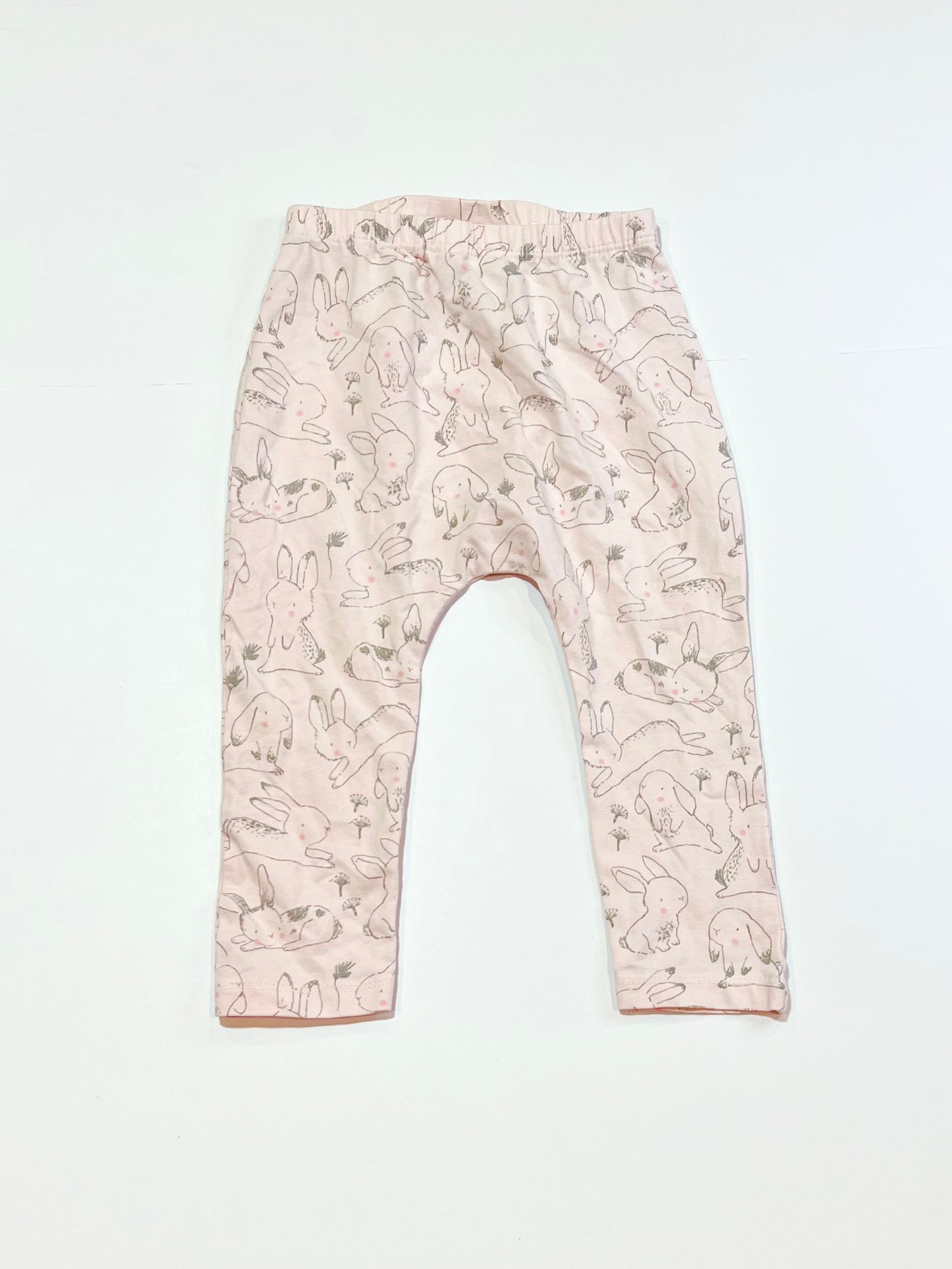 Pink bunny leggings - Size 1