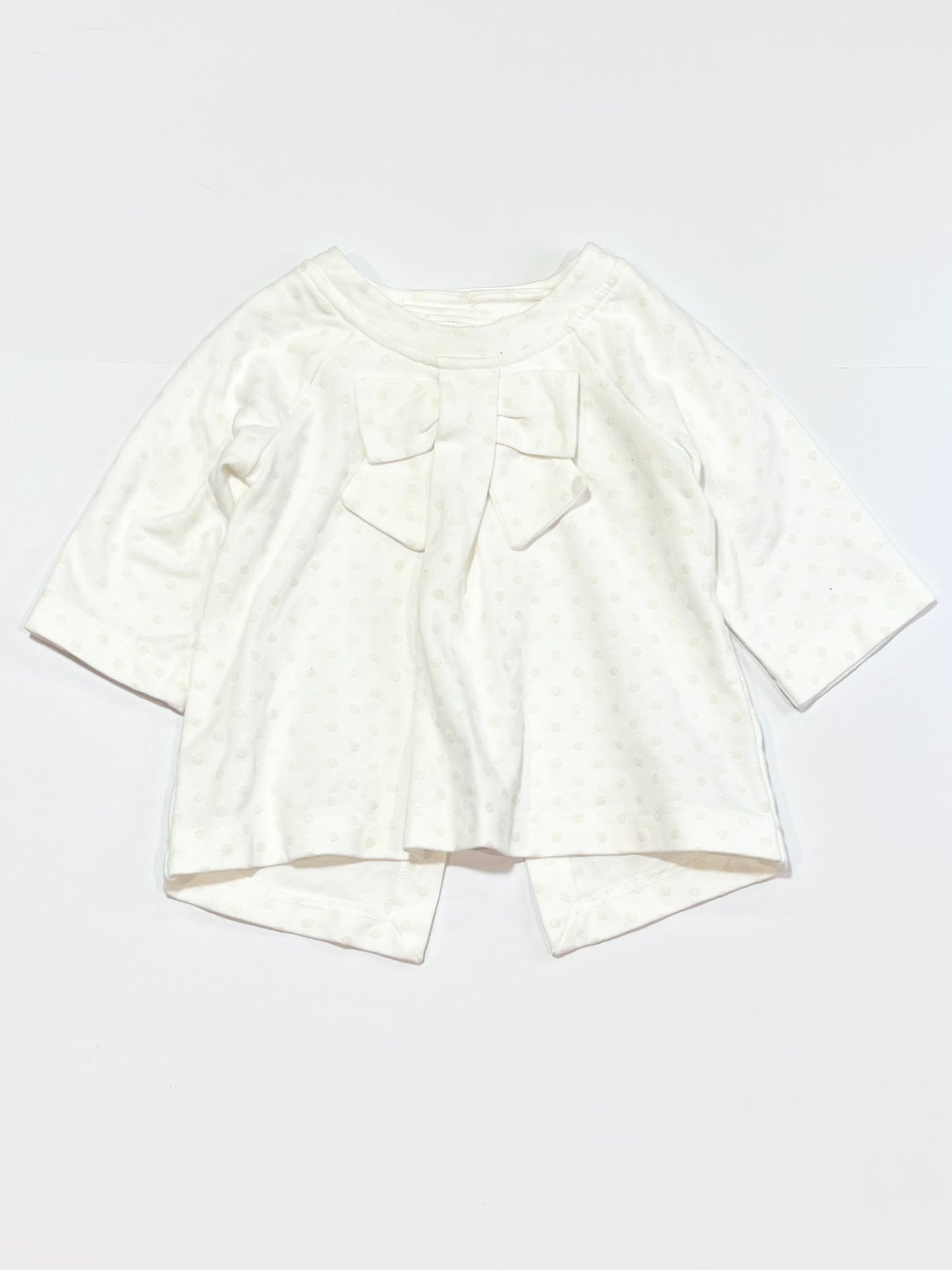 White bow top - Size 1