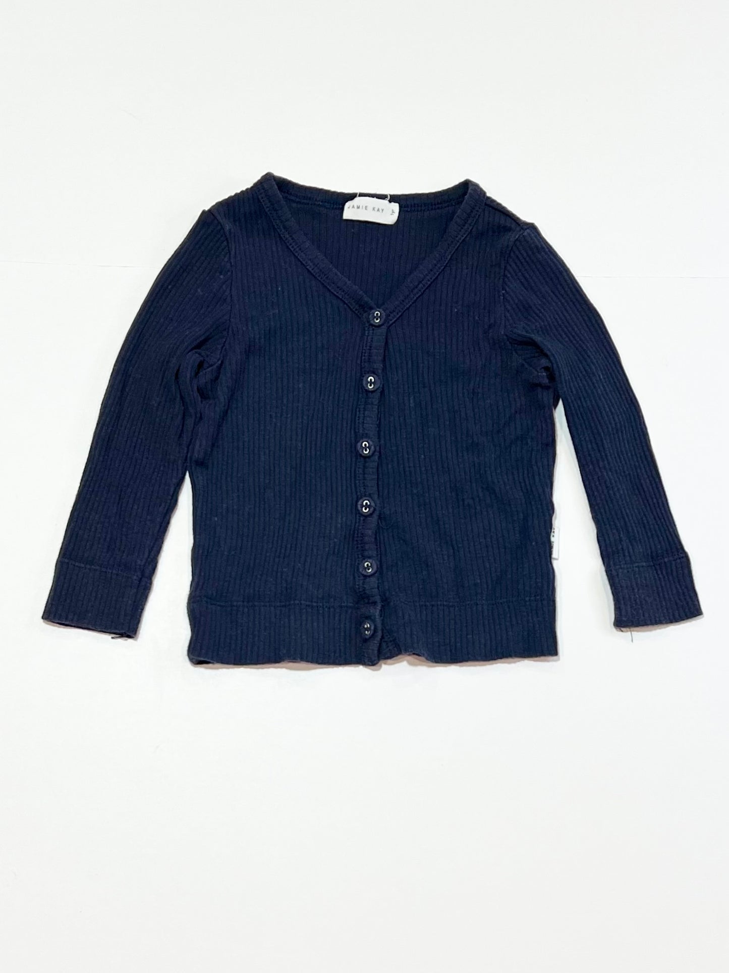 Navy ribbed top - Size 1