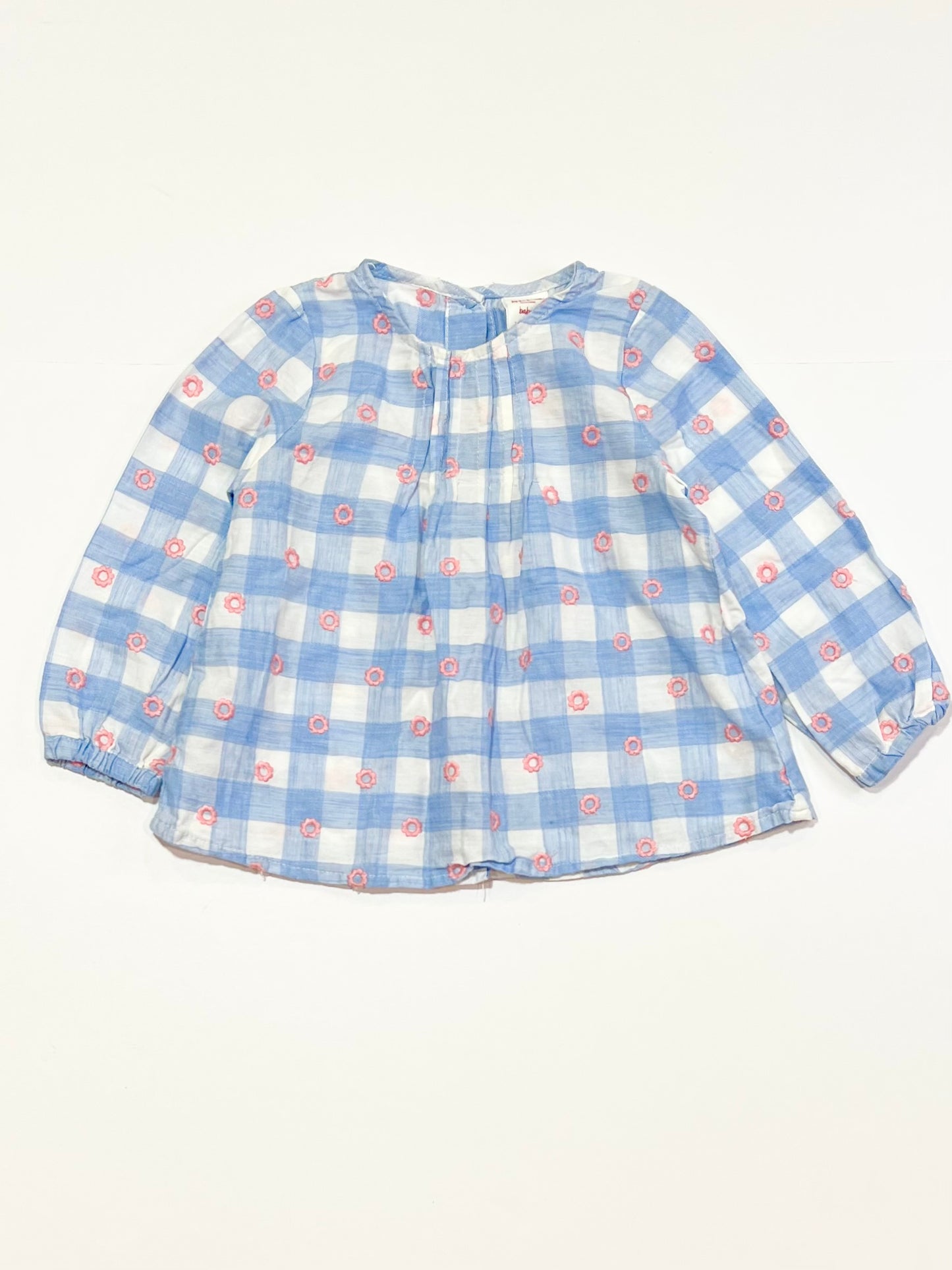 Embroidered check top - Size 1
