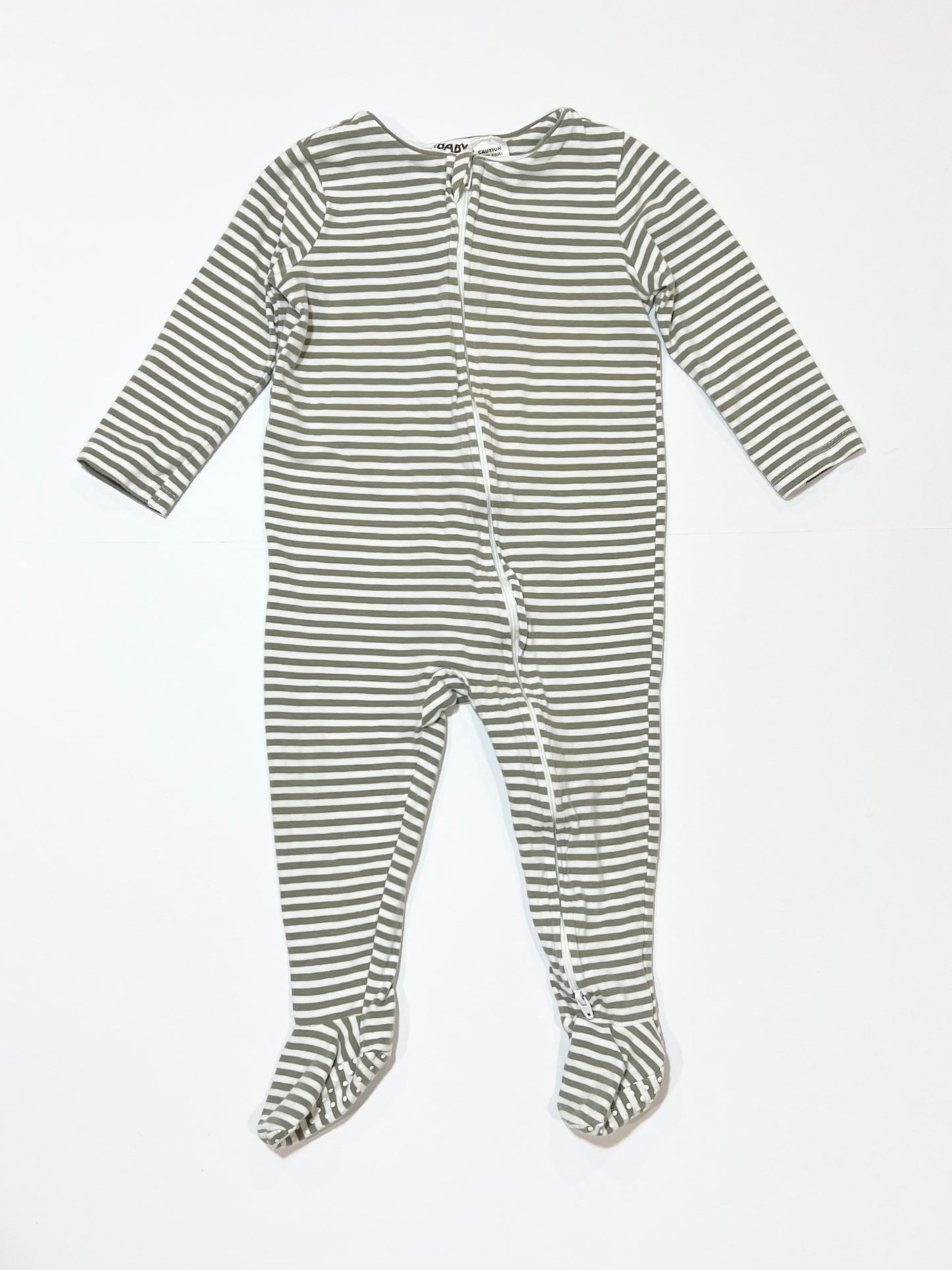 Striped zip onesie - Size 1