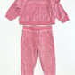 Pink velour tracksuit - Size 1