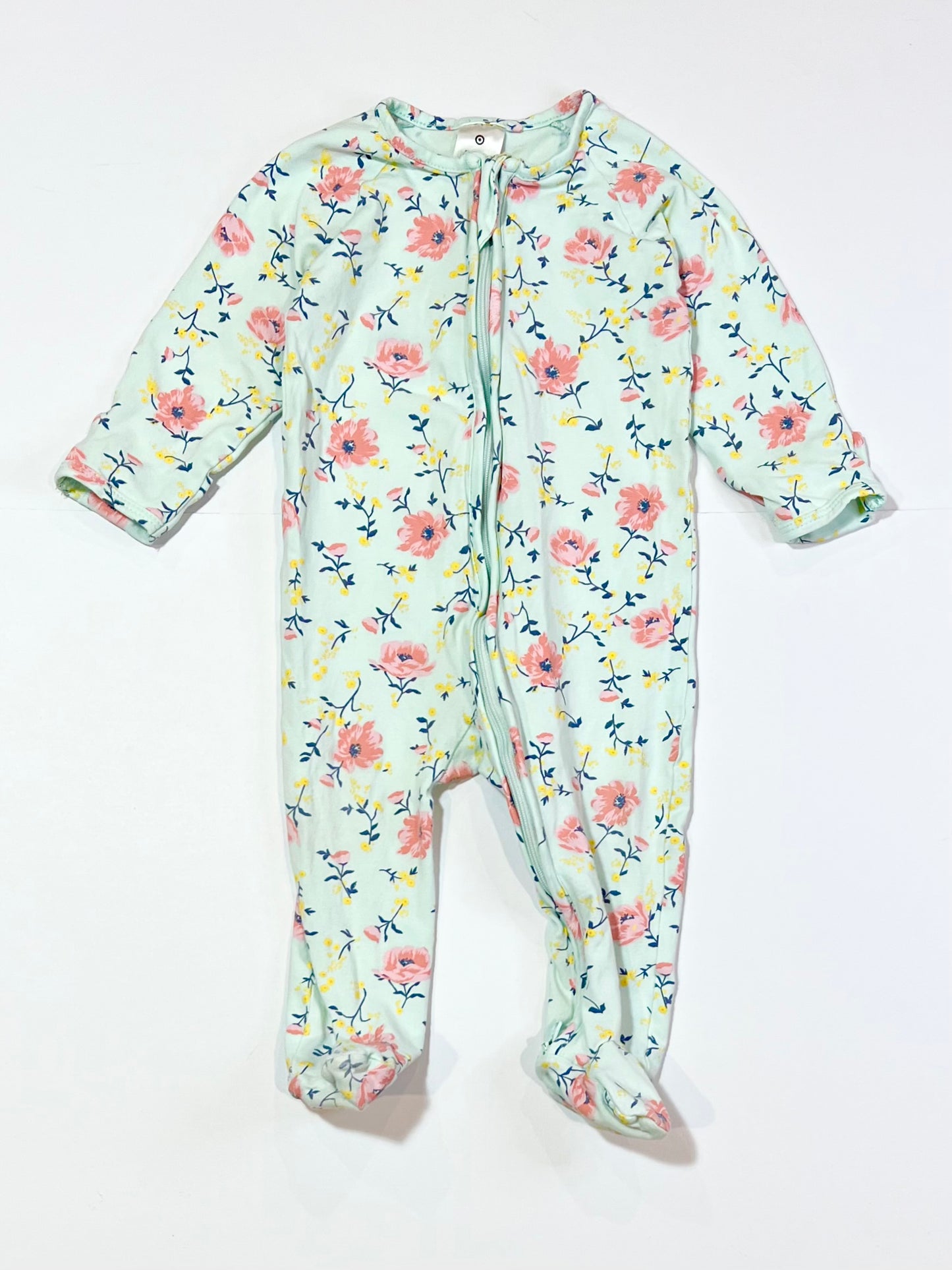 Floral zip onesie - Size 0