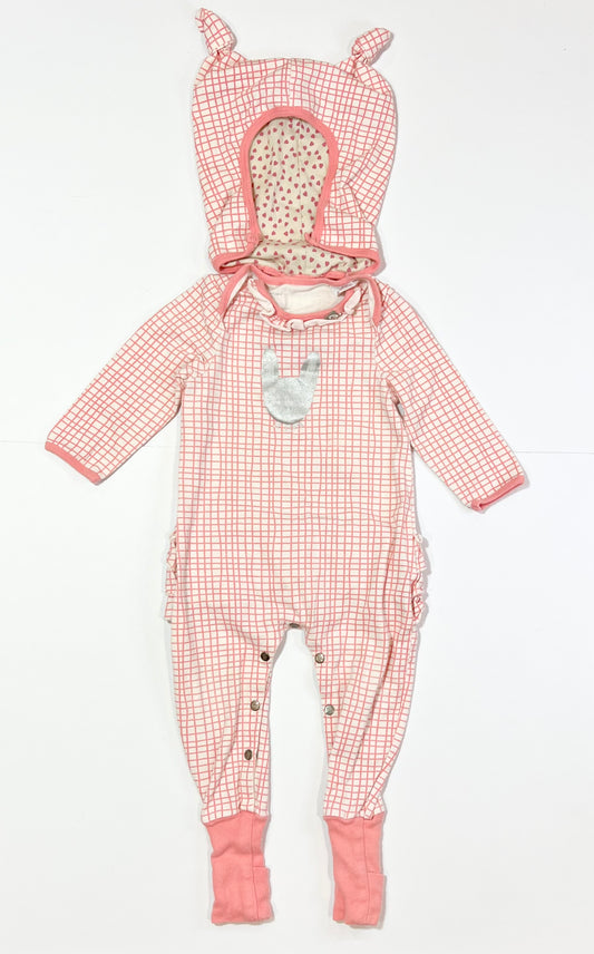 Checkered bunny onesie - Size 0