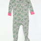 Floral zip onesie - Size 9-12 months